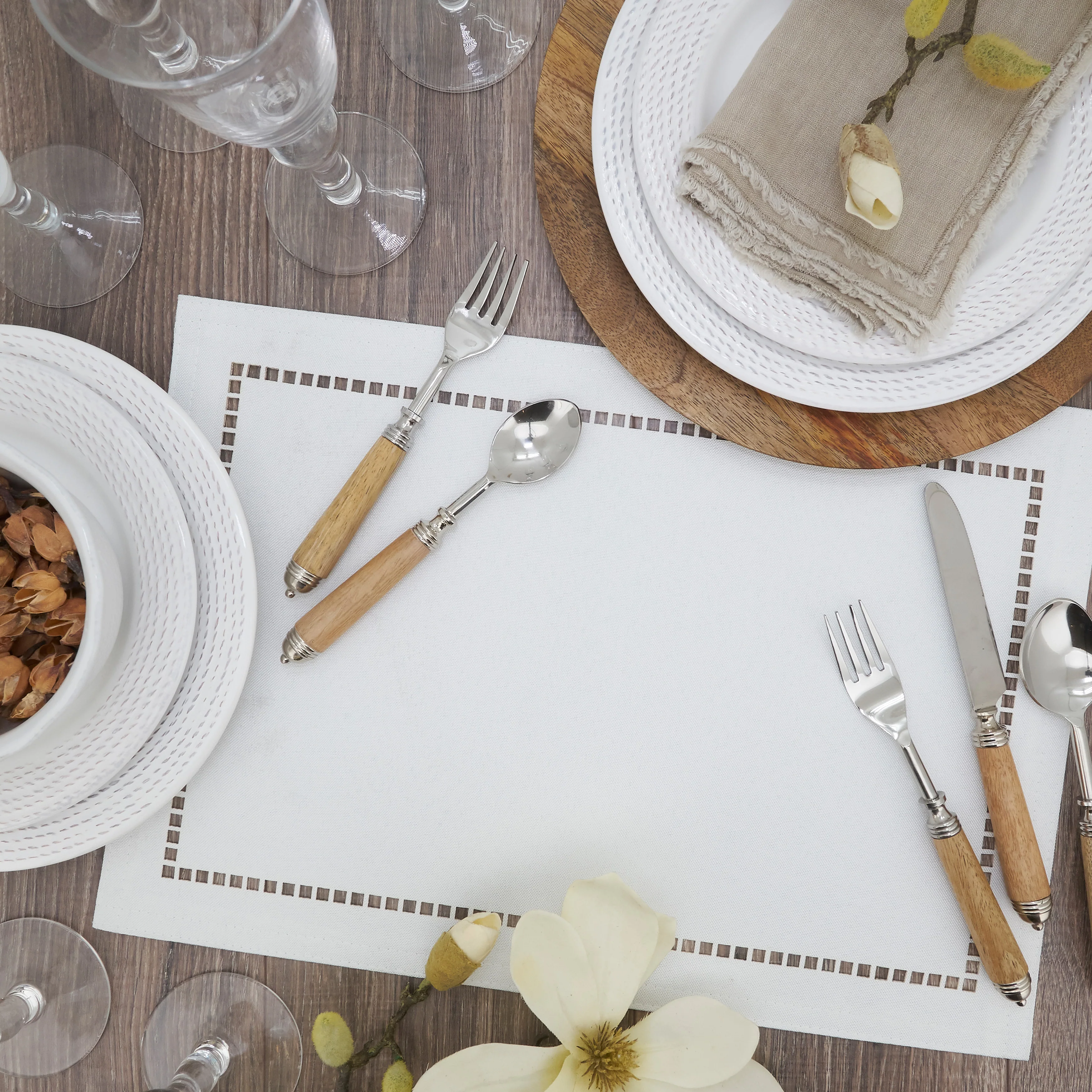 Laser-Cut Hemstitch Placemat, Set of 4 - Image 14