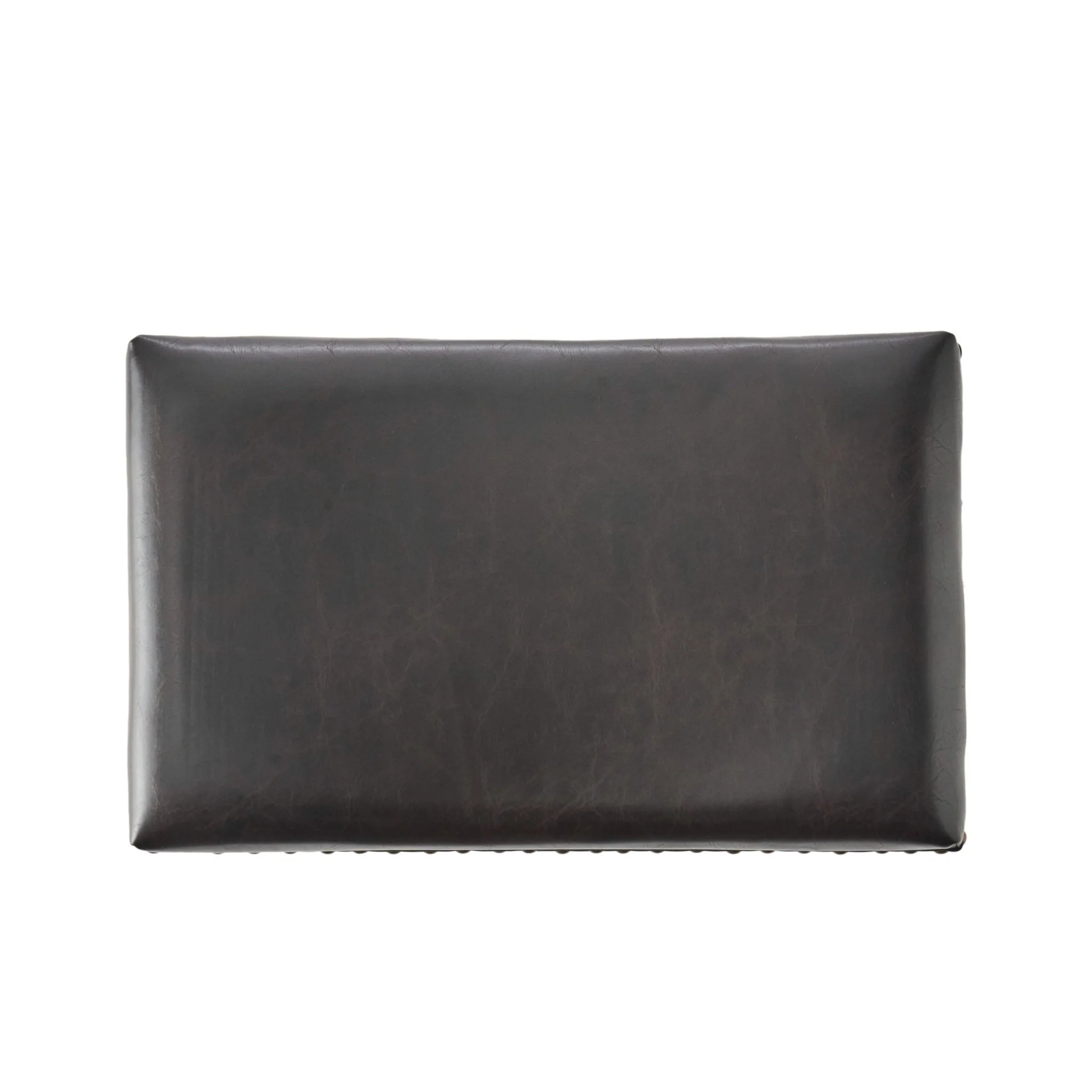 Leather Upholstered Saddle Bar Stool with Nailhead Trim - Image 4