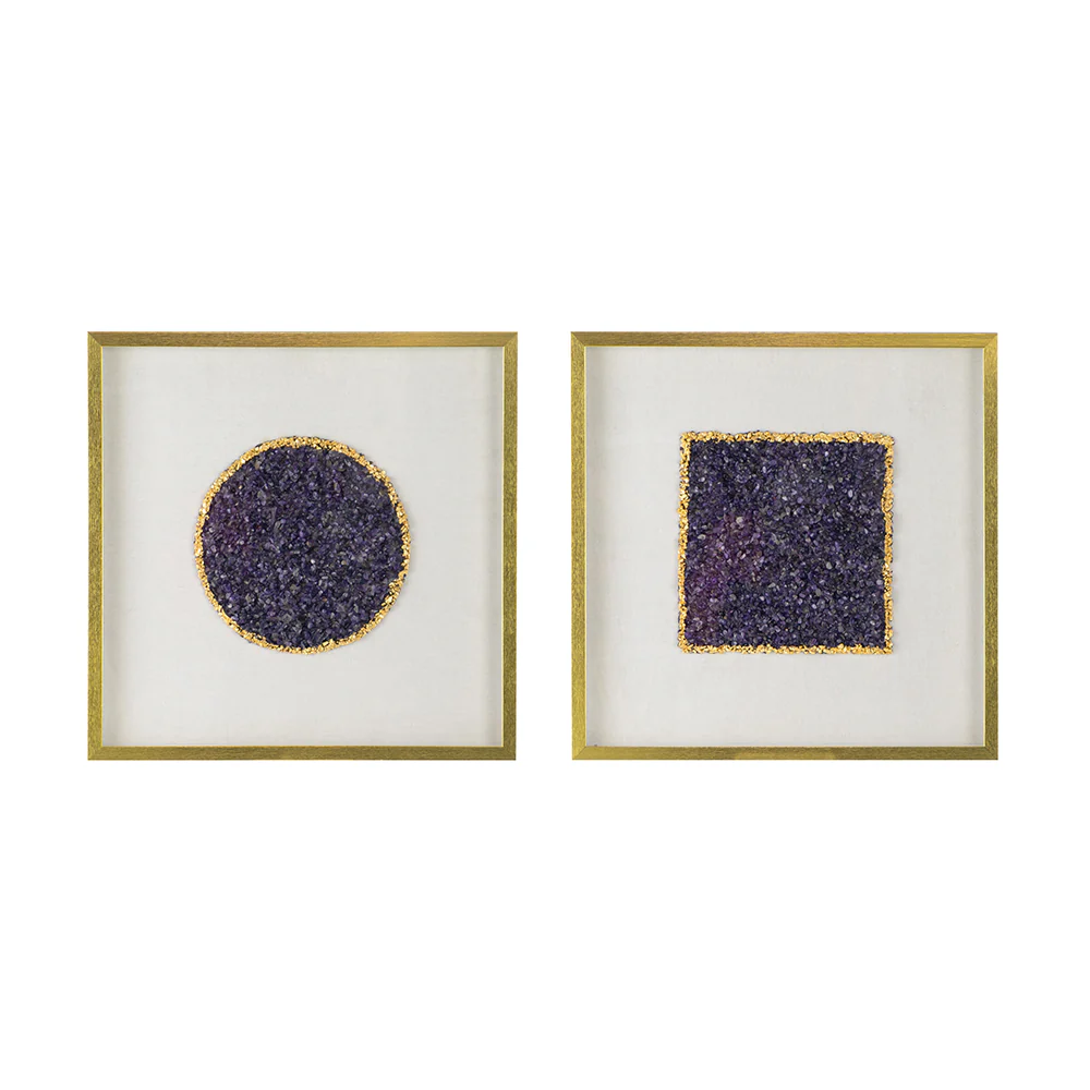 Lillian Purple Crystal Shadow Boxes Wall Décor - Image 2