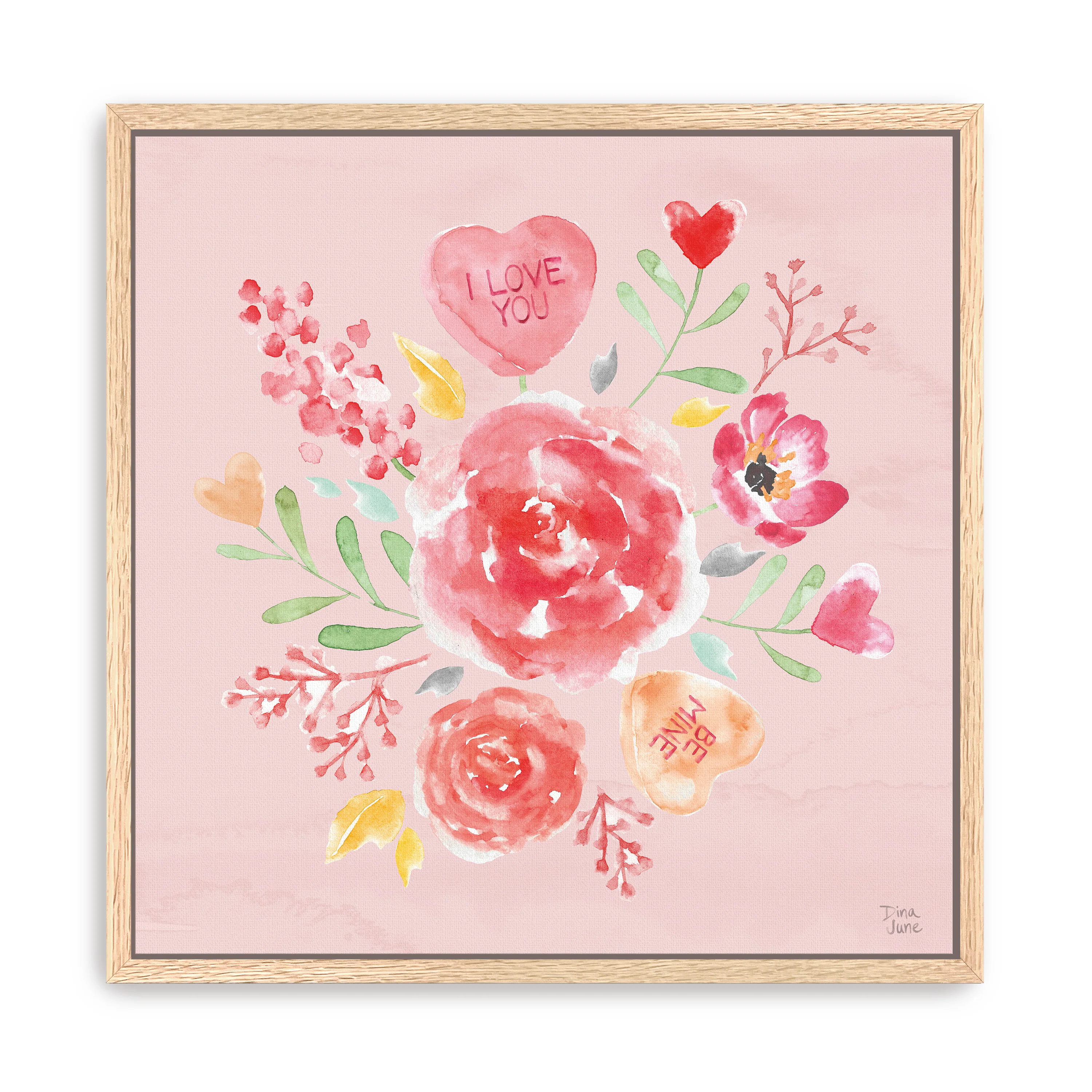 Love Always IV Pink Canvas Giclee