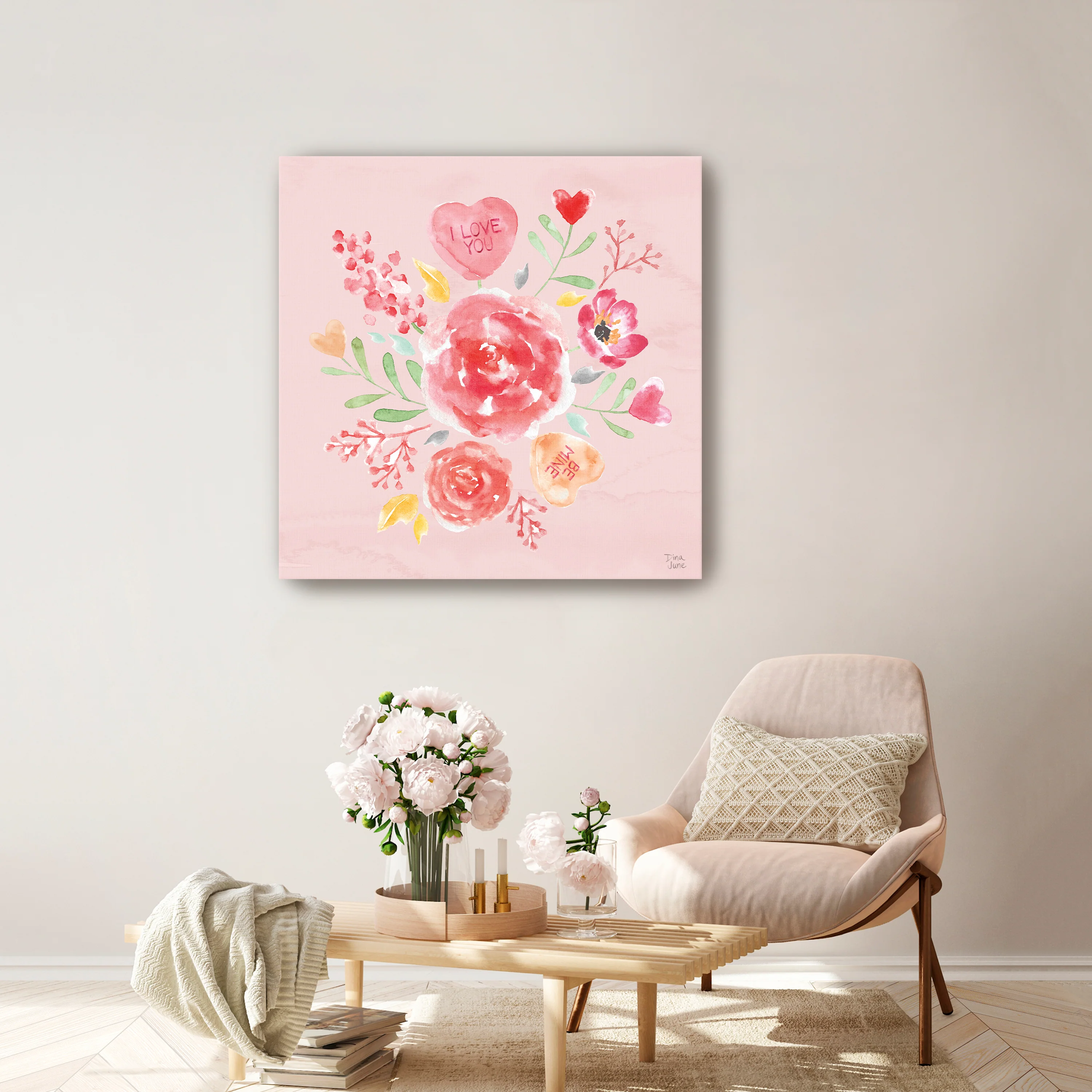 Love Always IV Pink Canvas Giclee - Image 11