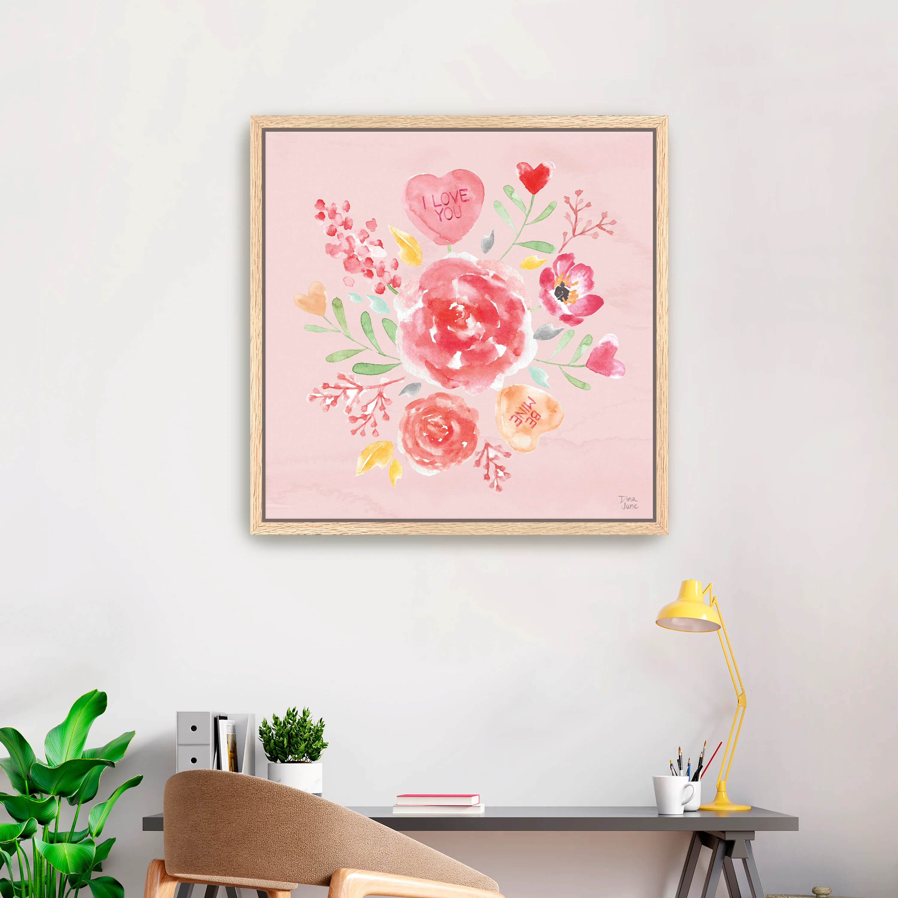 Love Always IV Pink Canvas Giclee - Image 2