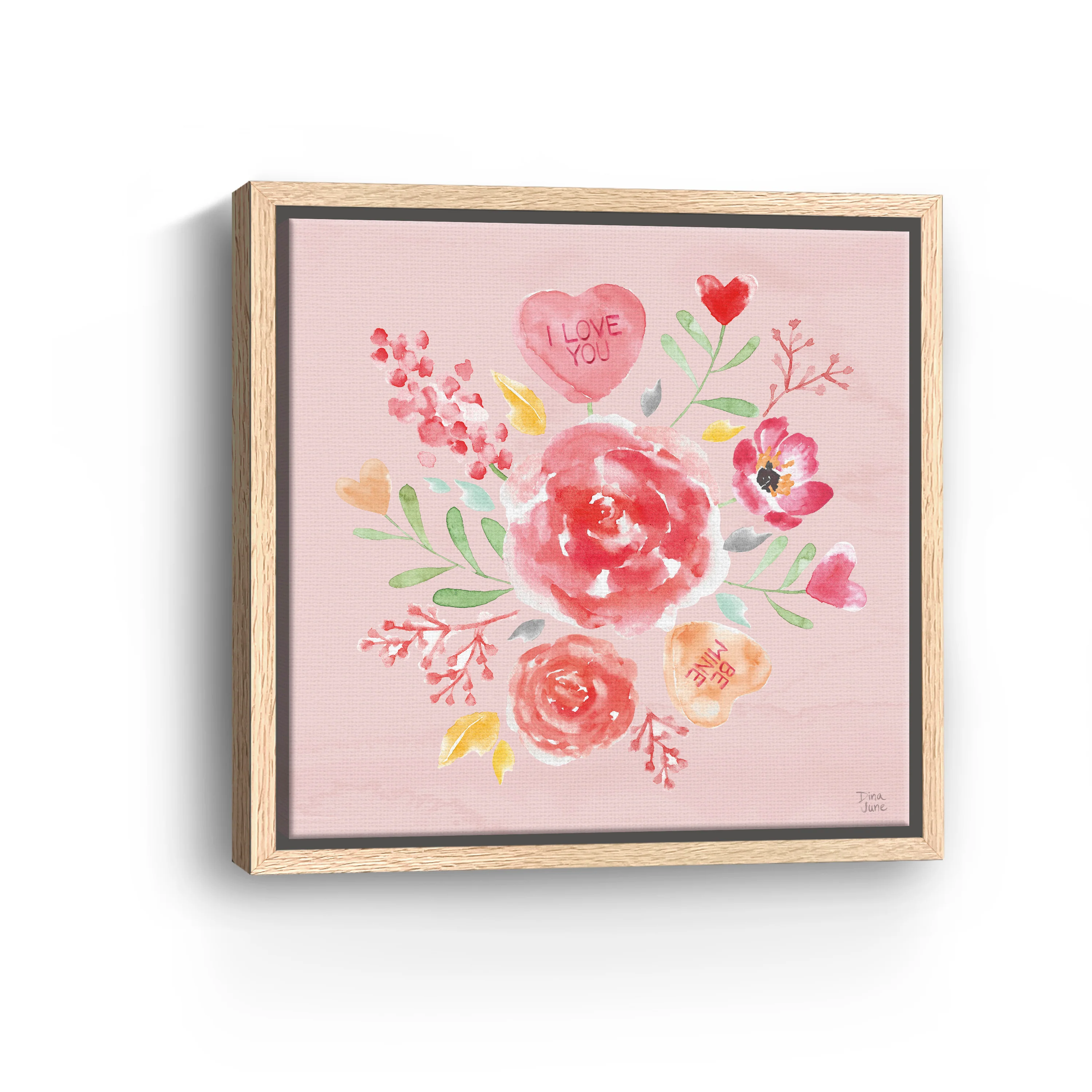 Love Always IV Pink Canvas Giclee - Image 3
