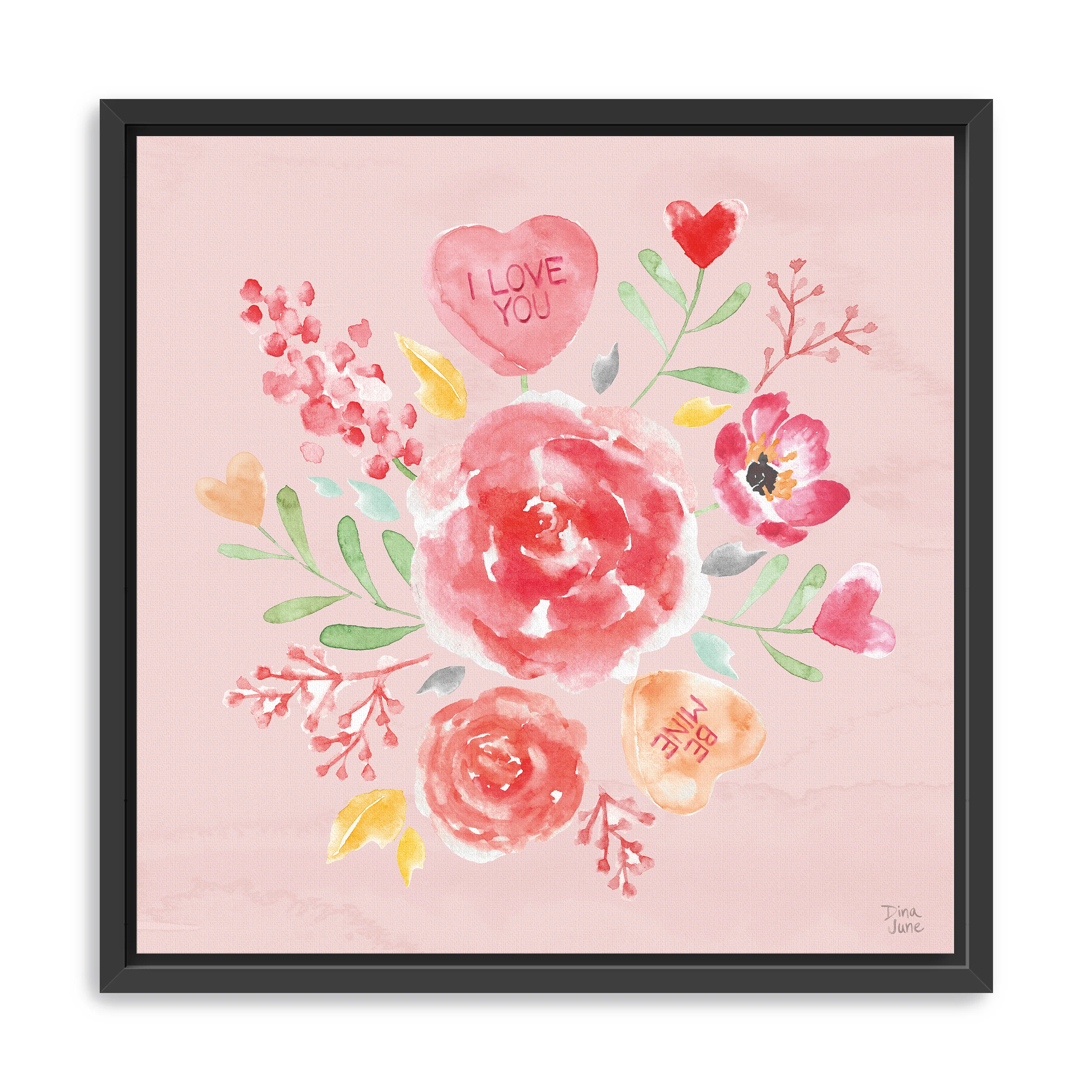Love Always IV Pink Canvas Giclee - Image 4
