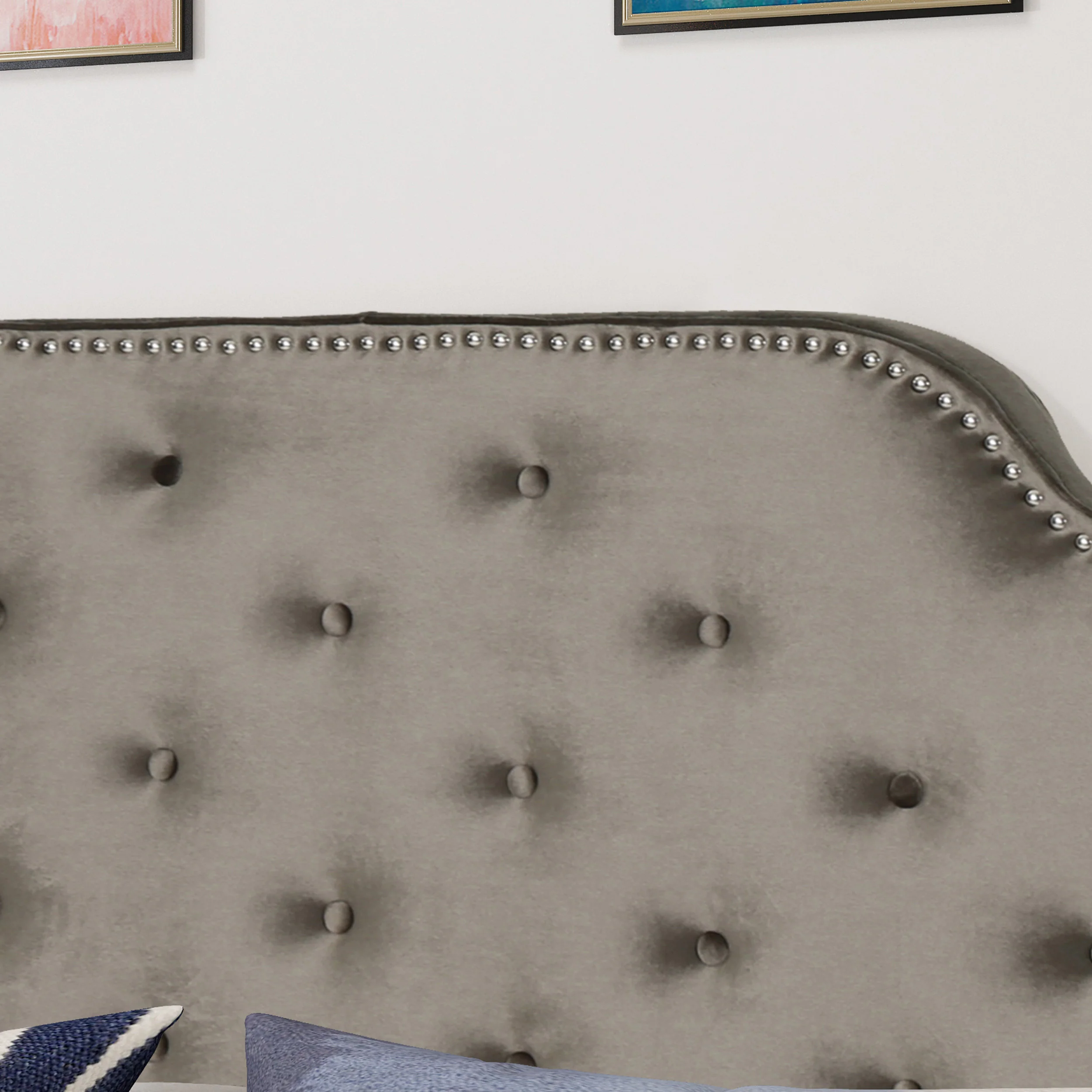 Luella Button Tufted Upholstered Headboard - Image 17