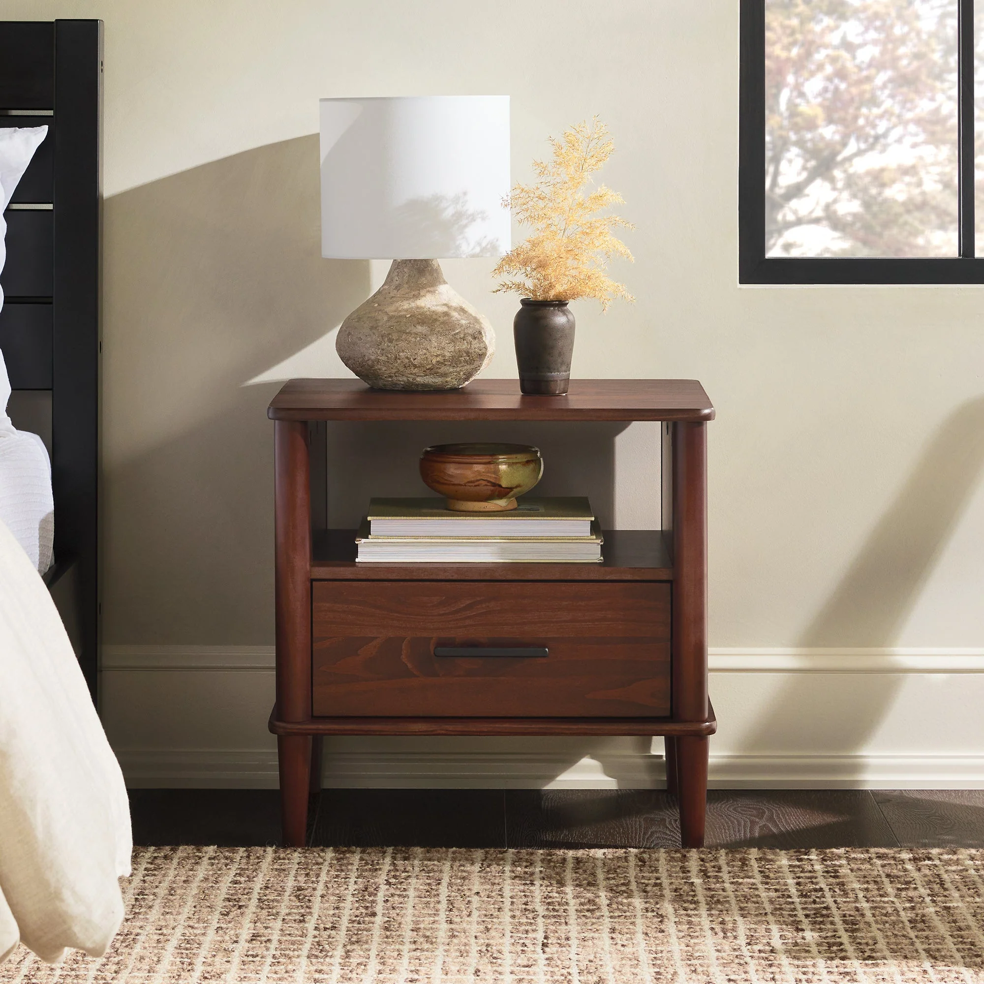 Luminar Solid Wood Spindle Nightstand - Image 11