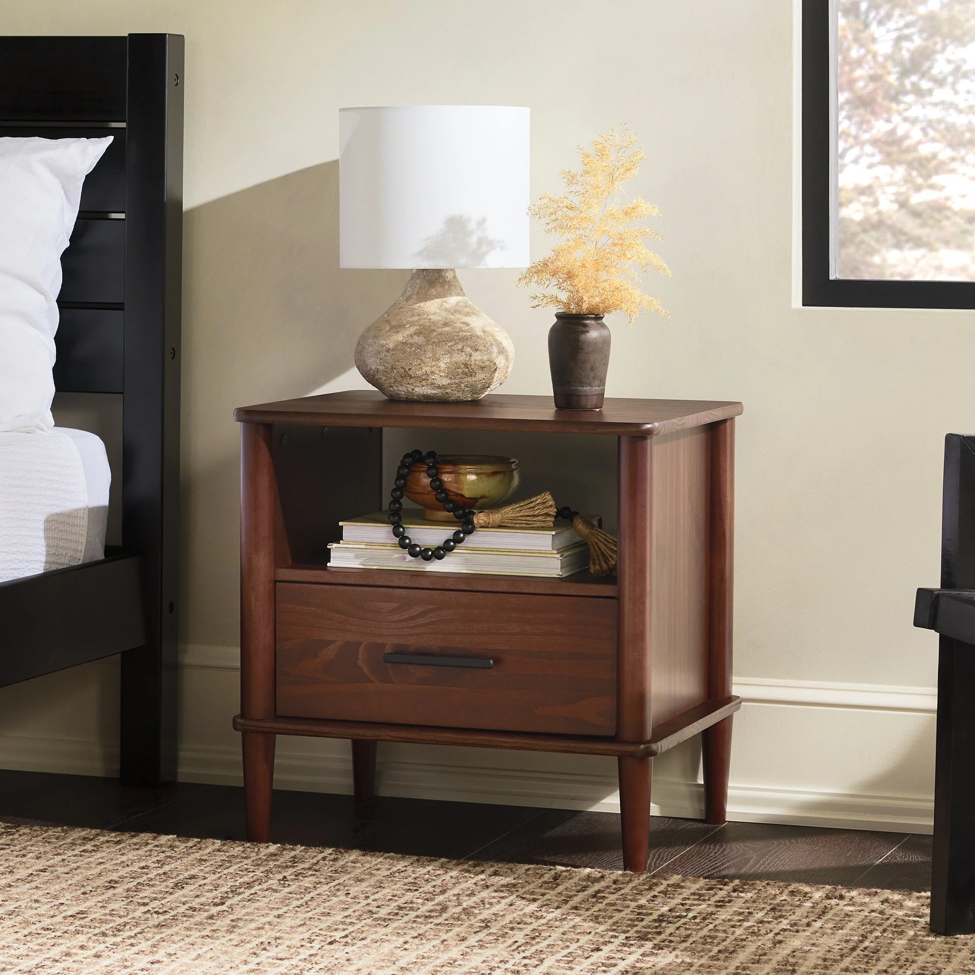 Luminar Solid Wood Spindle Nightstand - Image 8