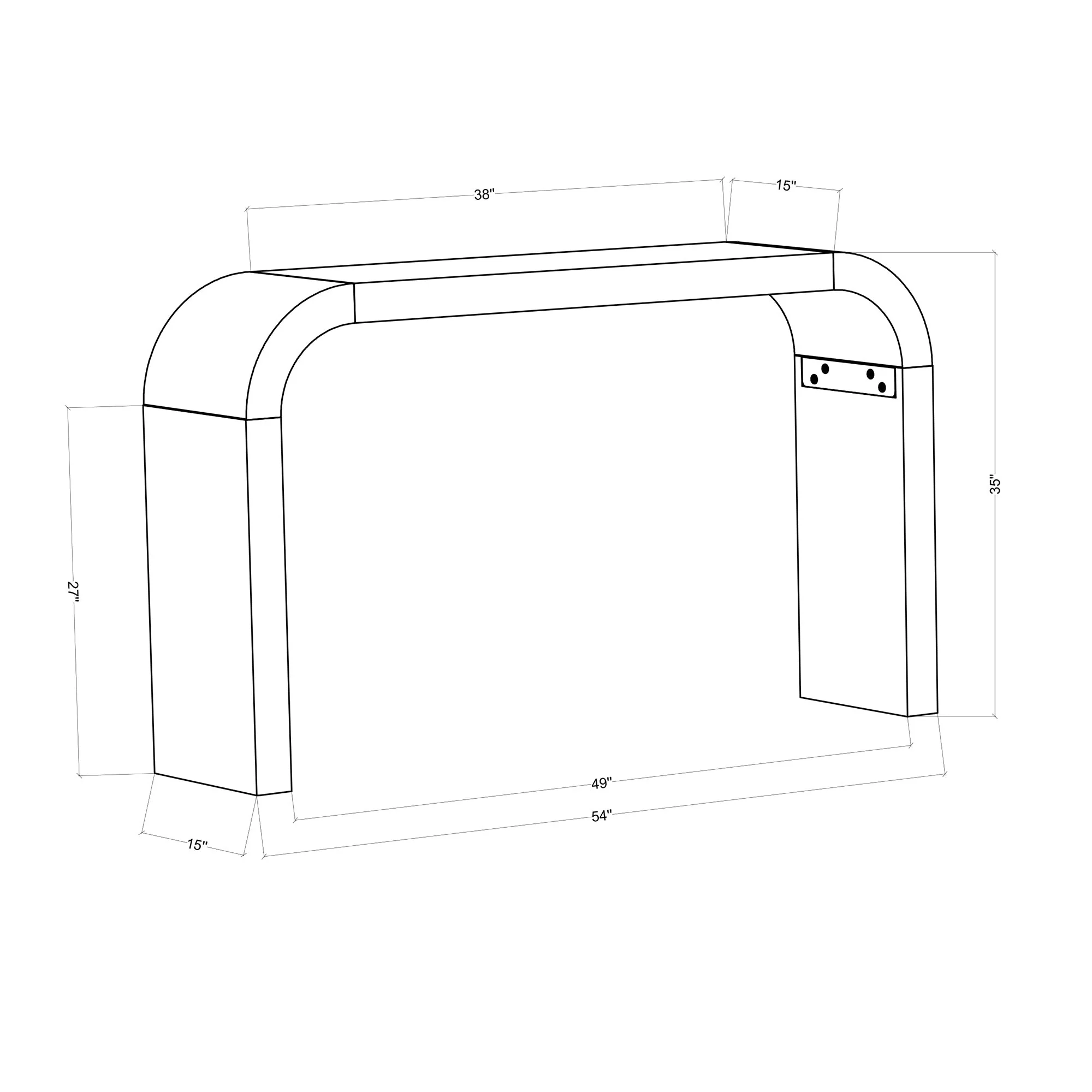 Luna Arch Console Table - Image 3