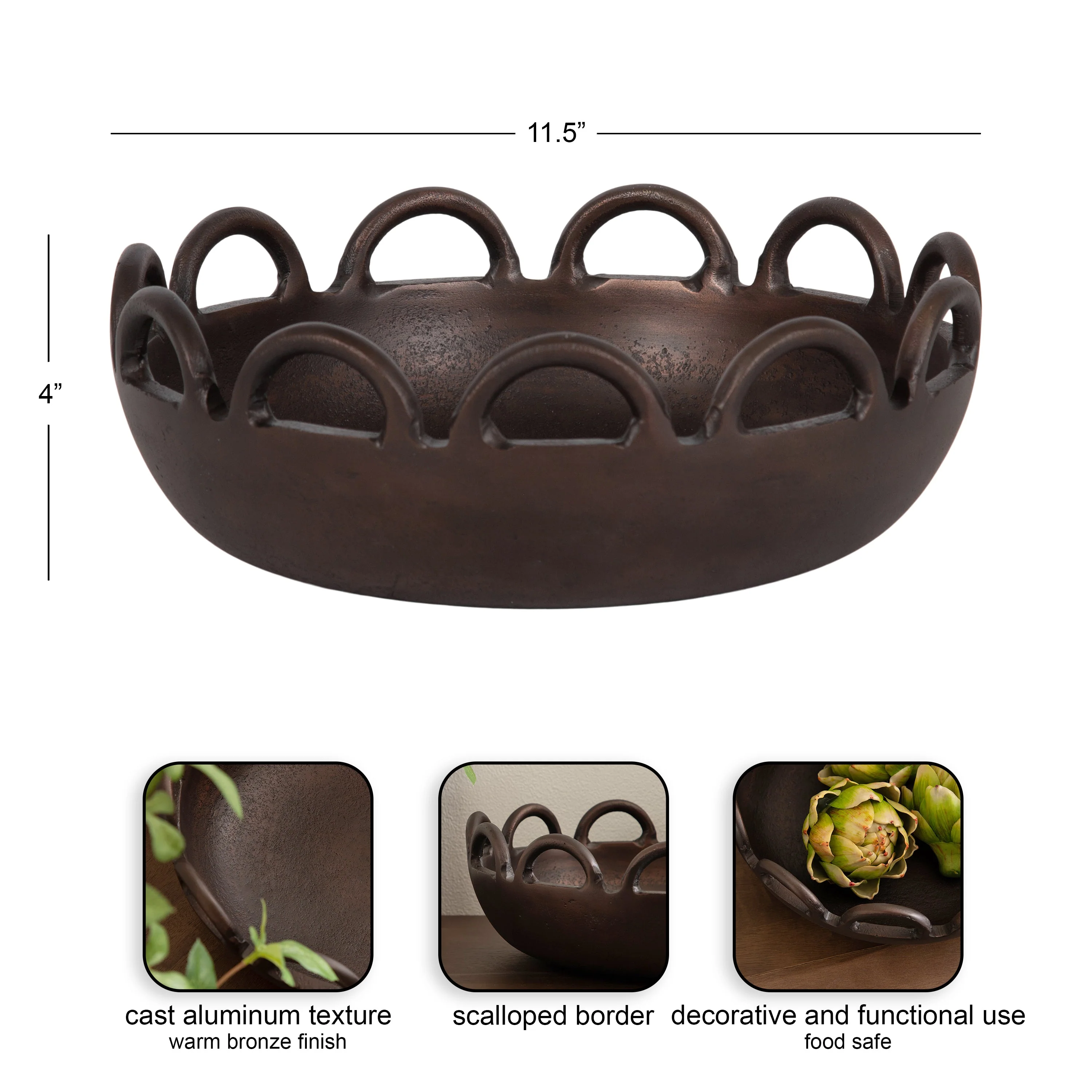 Lusila Metal Loop Serving Bowl - Image 2