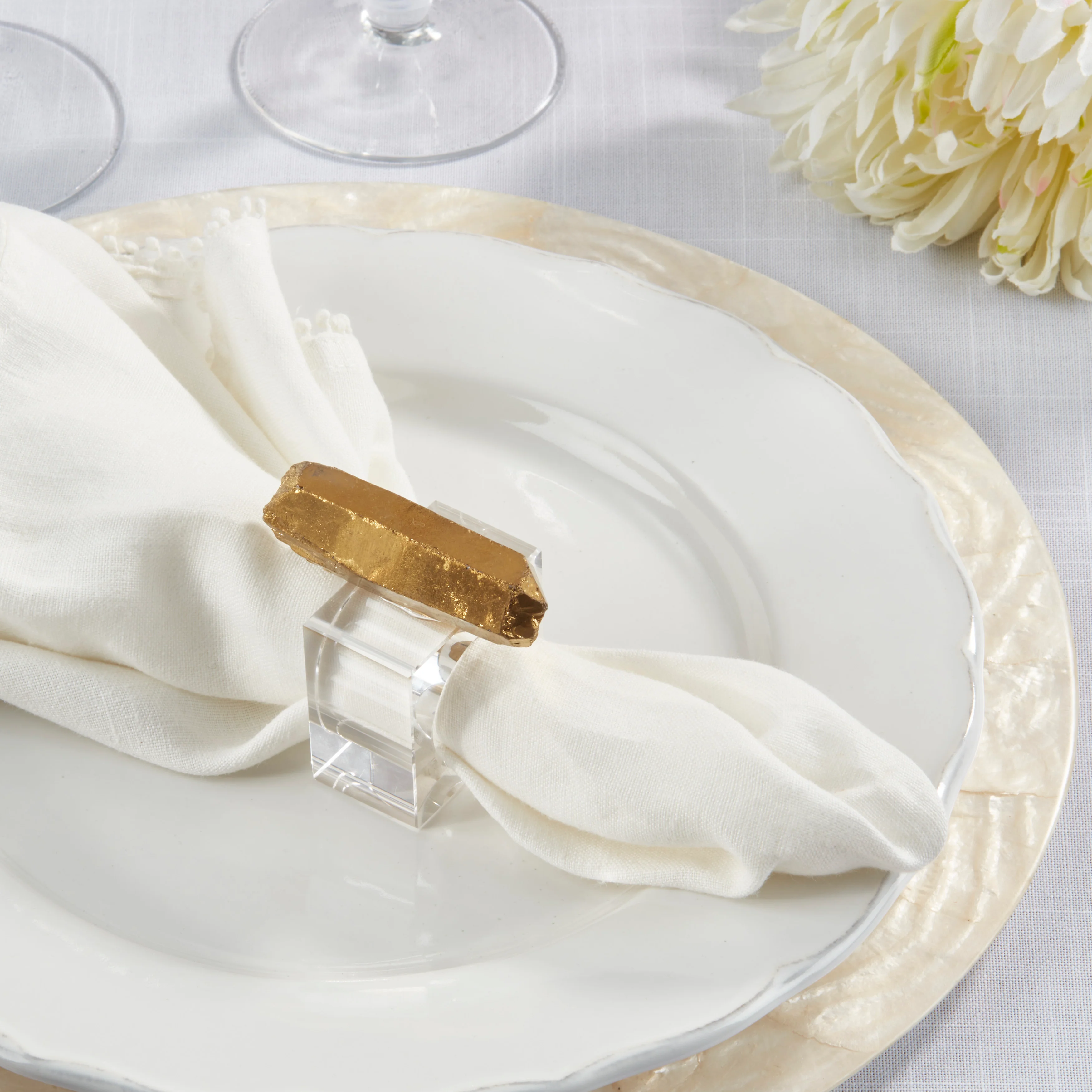 Luxe Quartz Napkin Ring, Set of 4 - Image 2
