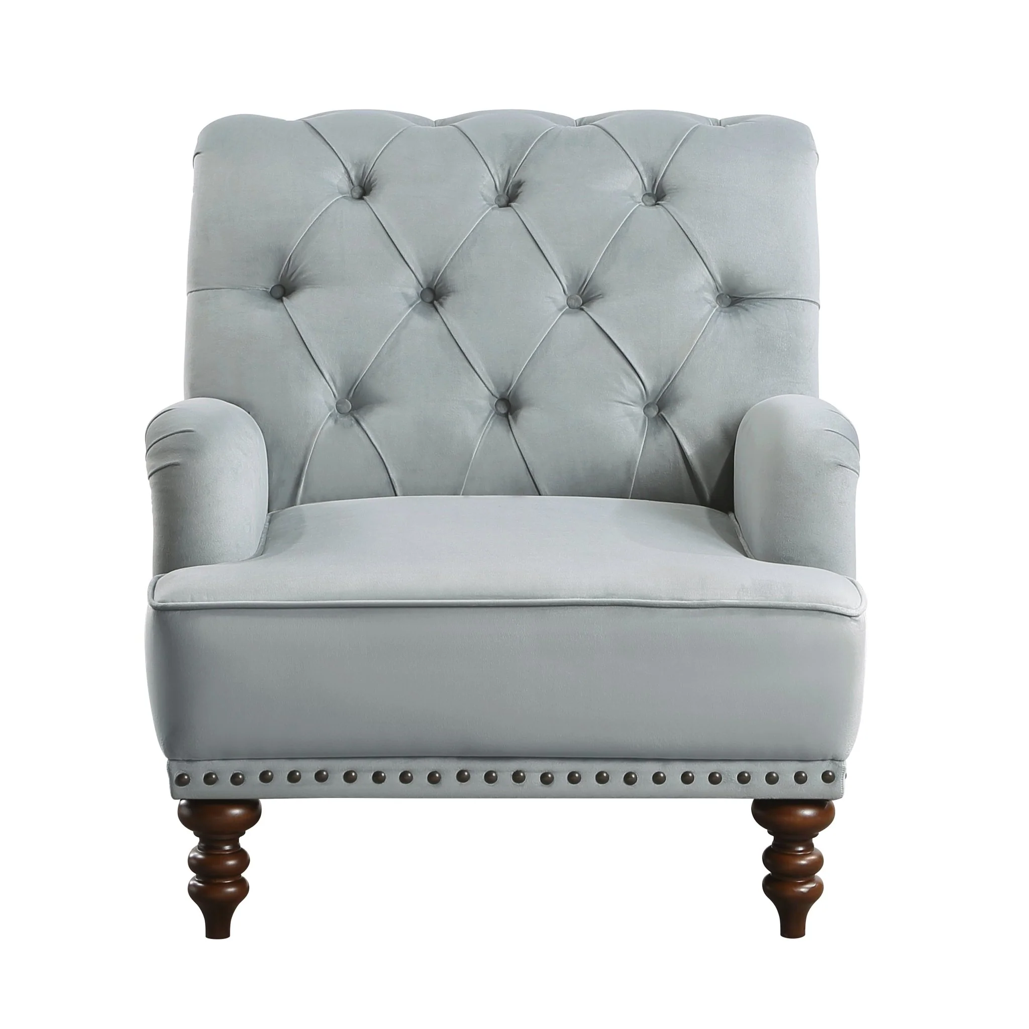 Luxurious Accent Chair with Upholstered Tufted and Nailhead Trim - Image 16