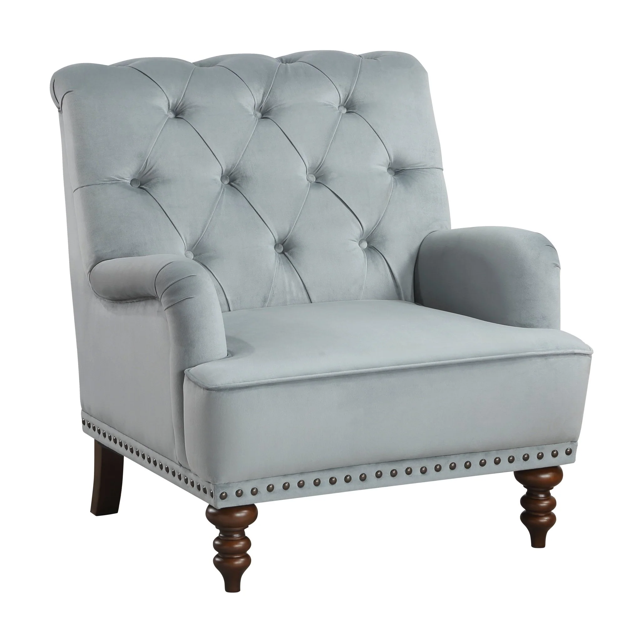 Luxurious Accent Chair with Upholstered Tufted and Nailhead Trim - Image 17