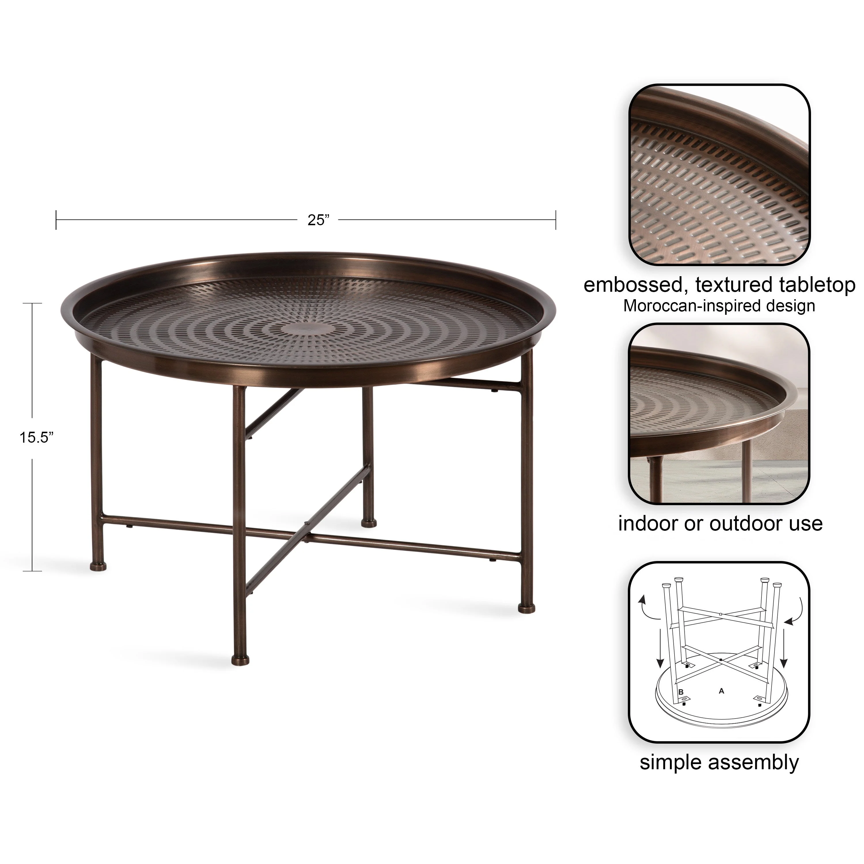 Mahdavi Round Metal Coffee Table - Image 34