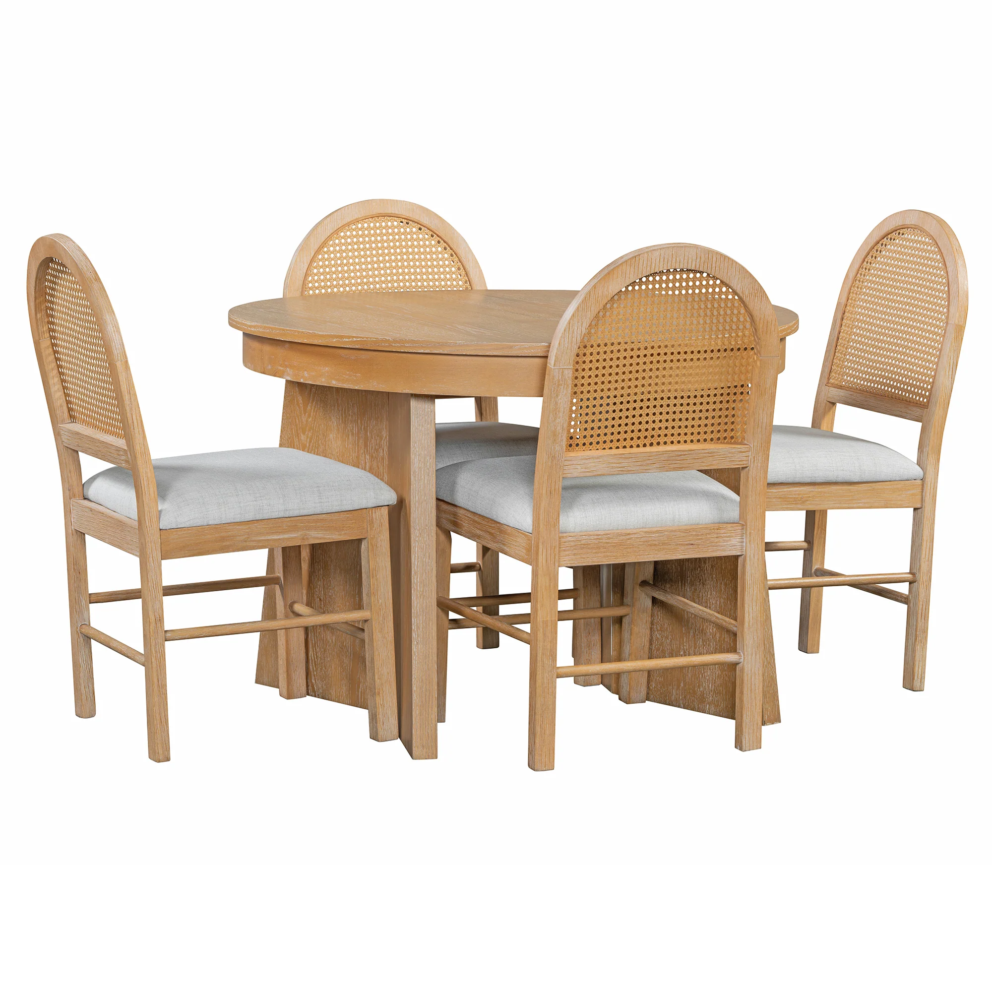 Melbourne 5-Piece Round Dining Table Set for 4 - Image 38