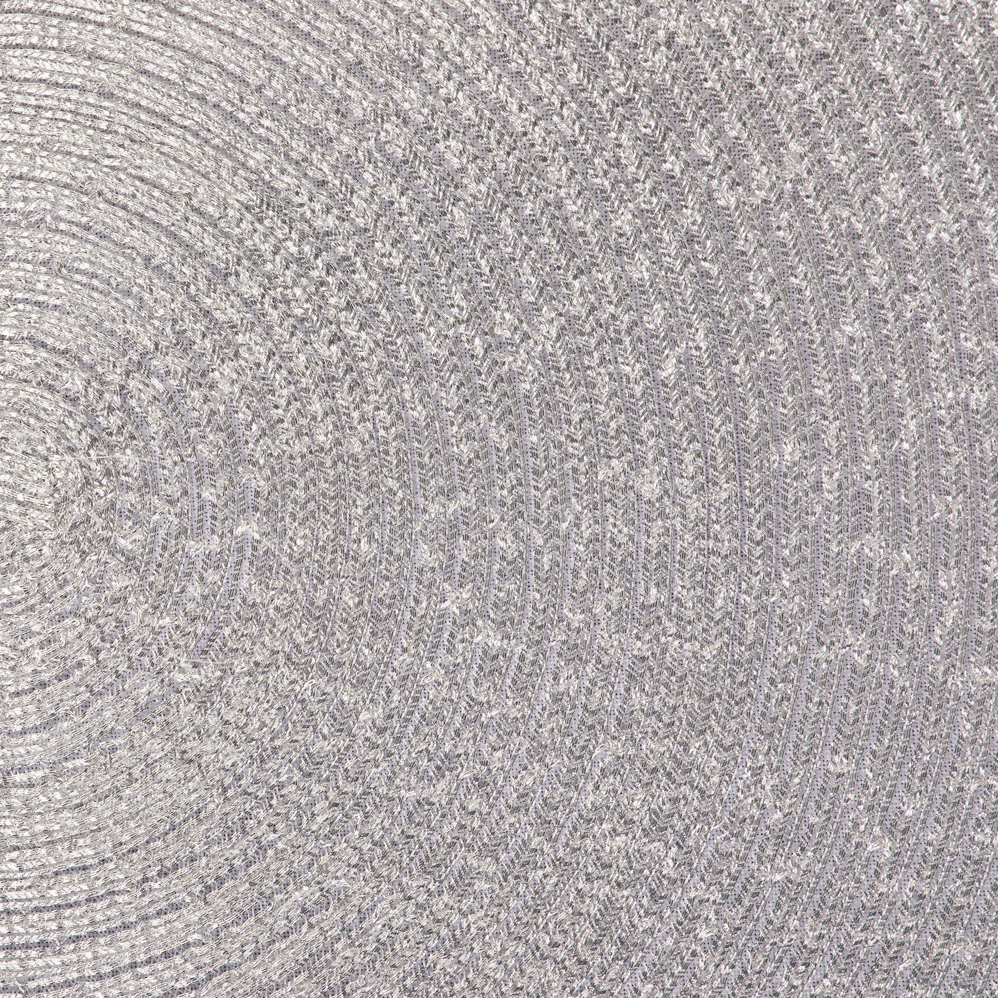 Metallic Silver Round Woven Placemats, Set Of 4 - Image 5