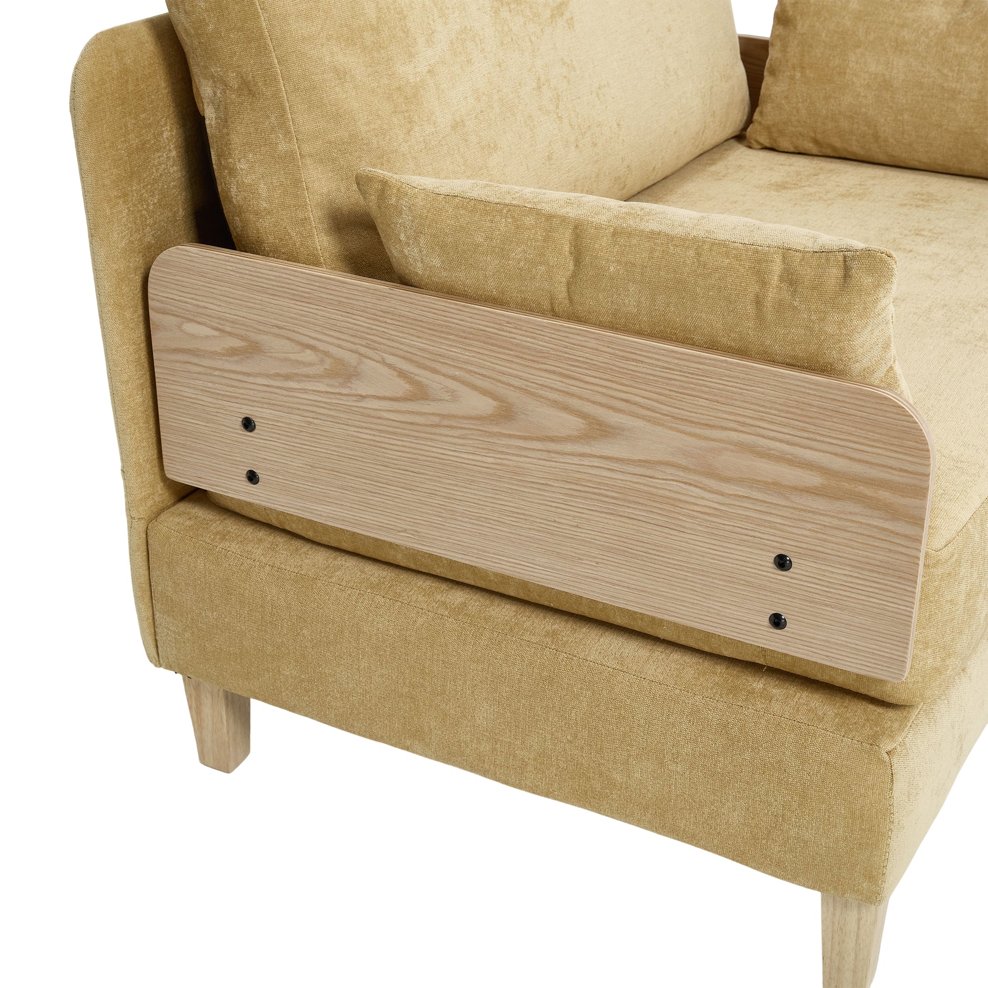 Mid-Century Modern Chenille Foldable Sofa Bed Recliner - Image 151