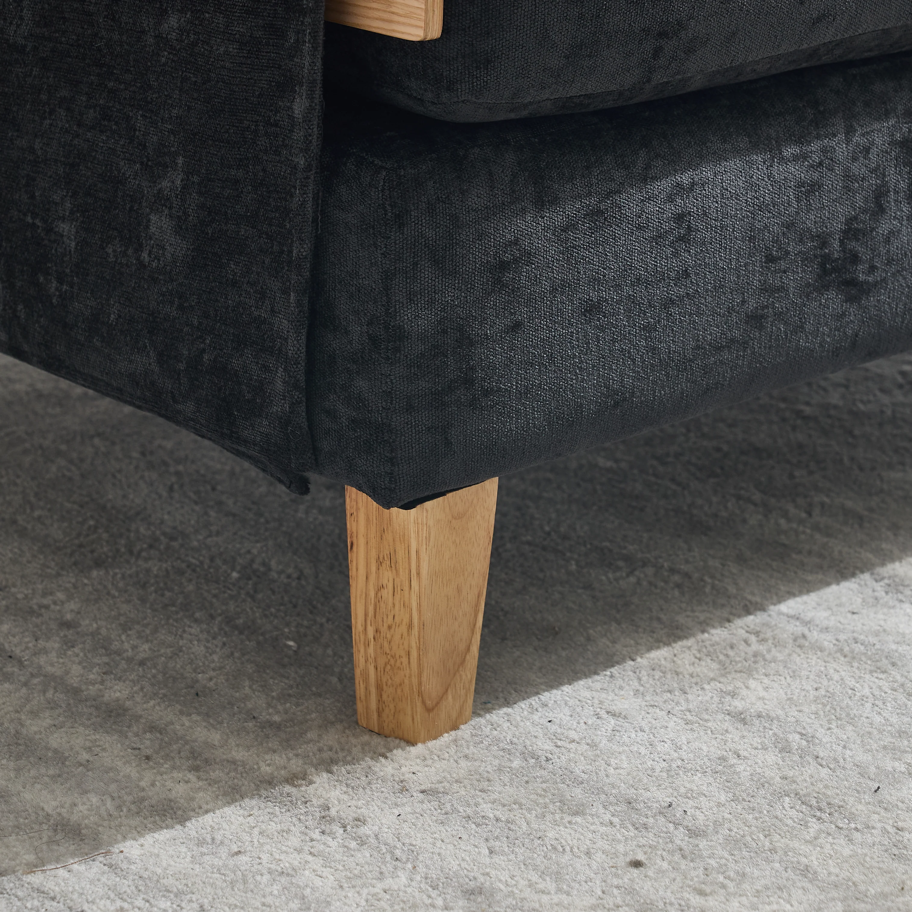 Mid-Century Modern Chenille Foldable Sofa Bed Recliner - Image 38