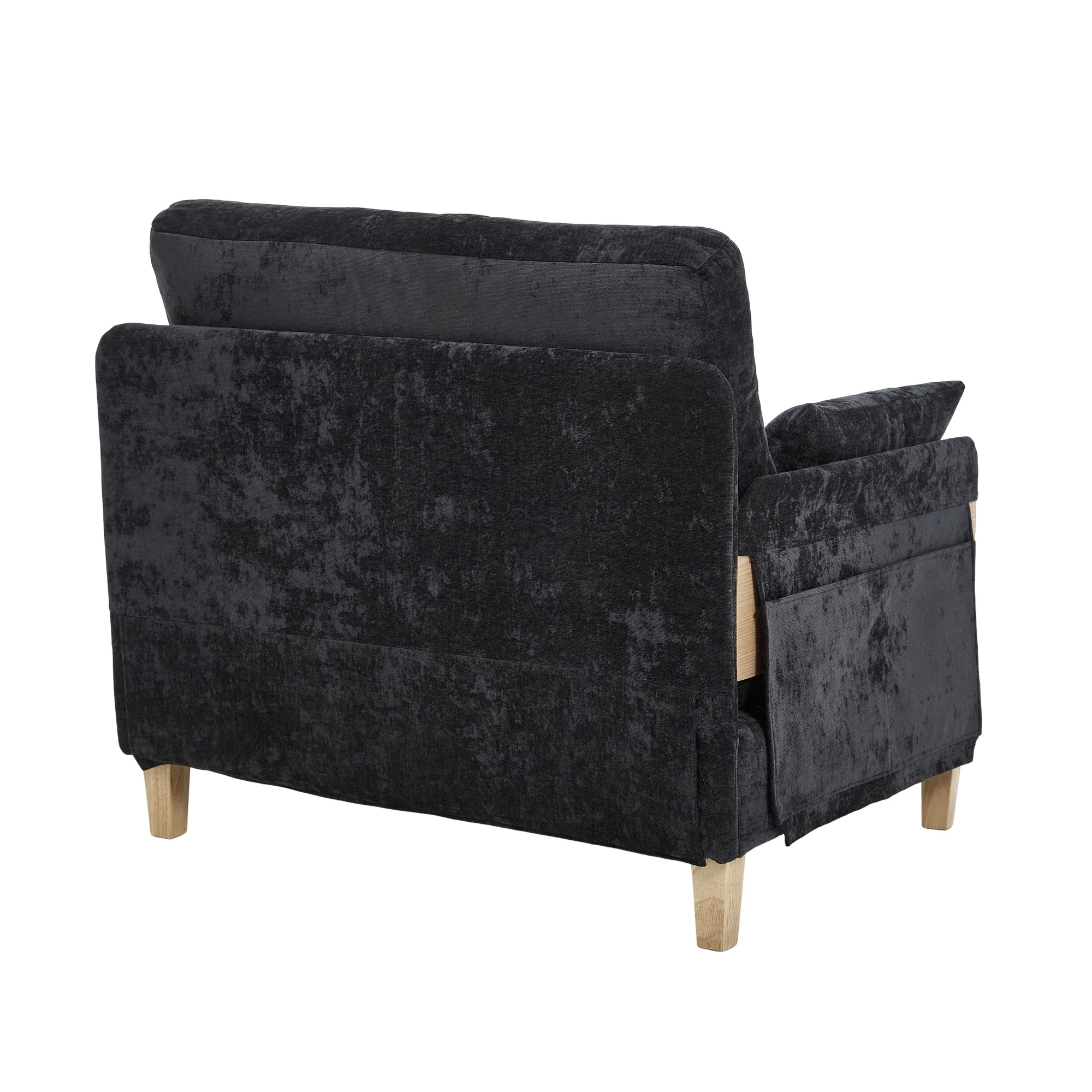 Mid-Century Modern Chenille Foldable Sofa Bed Recliner - Image 46