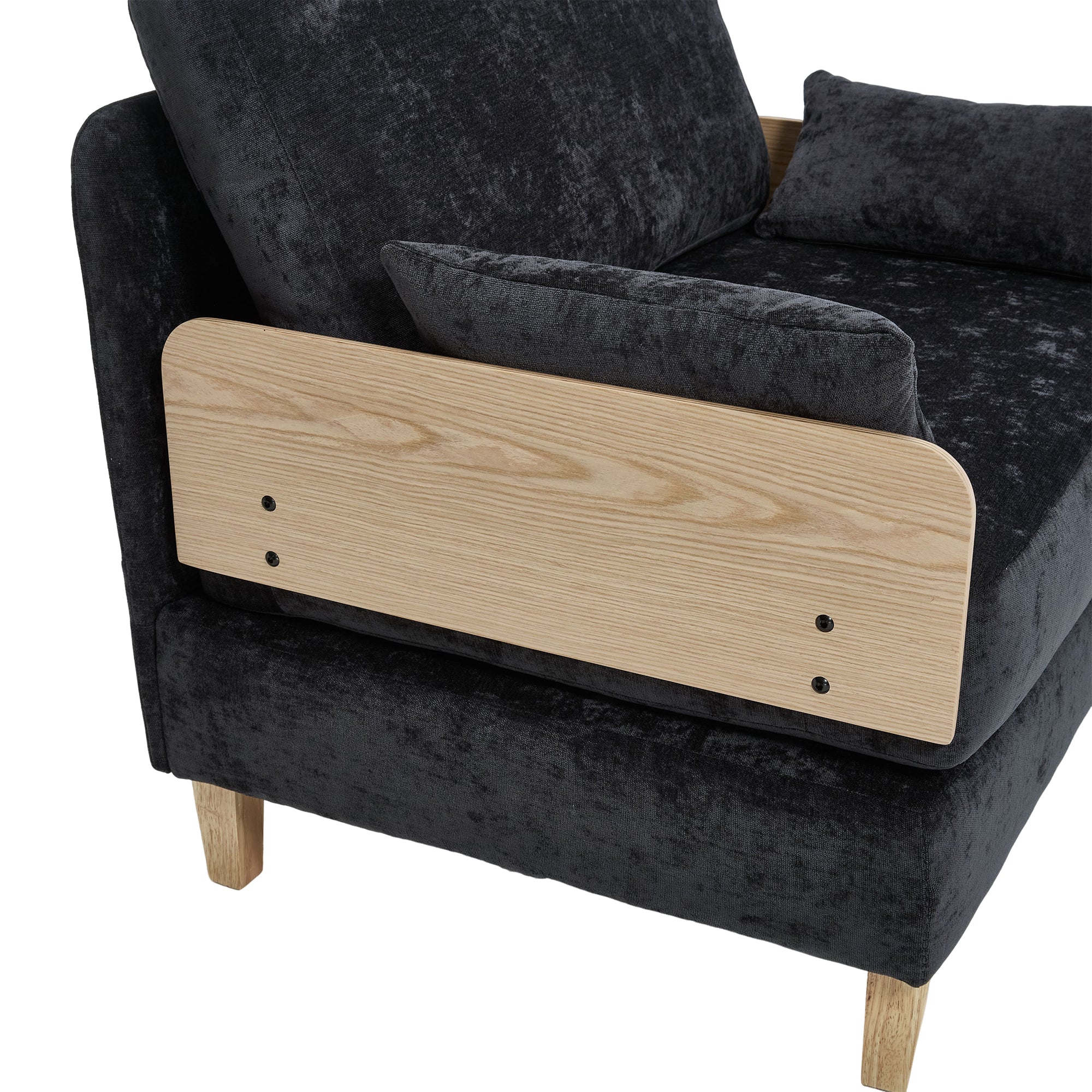 Mid-Century Modern Chenille Foldable Sofa Bed Recliner - Image 48