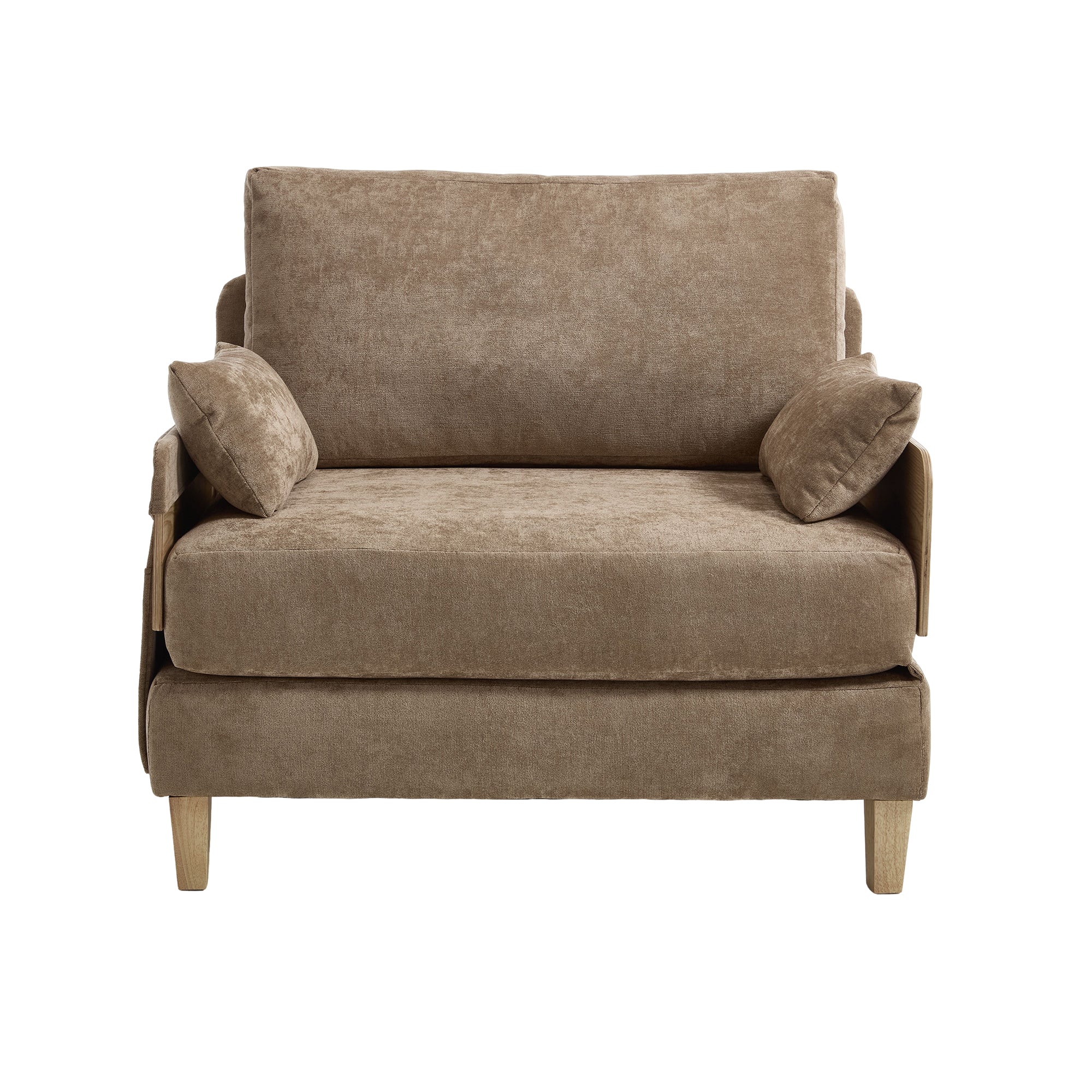 Mid-Century Modern Chenille Foldable Sofa Bed Recliner - Image 78