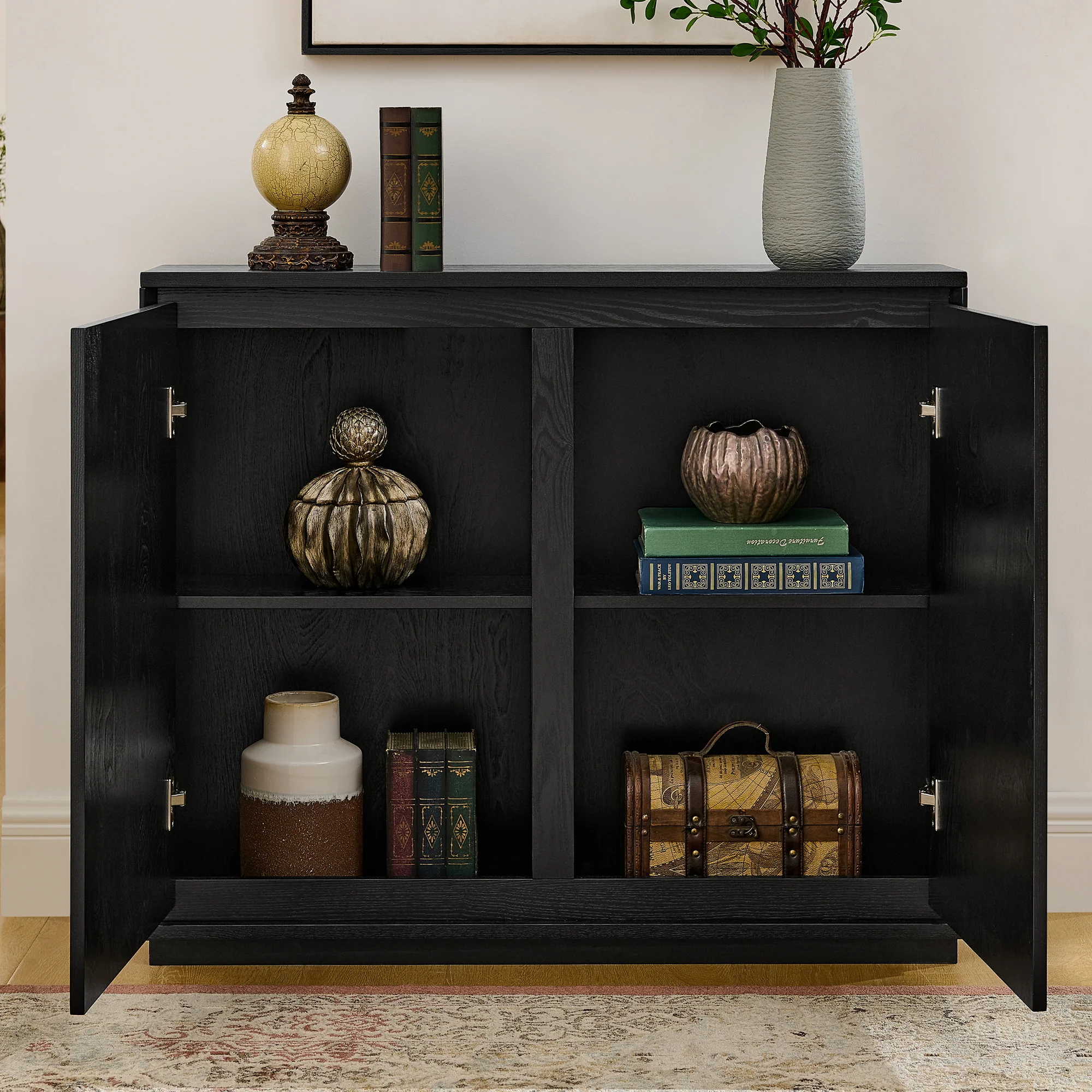 Mid Century Modern V-Shape Narrow Storage Cabinet - Image 26
