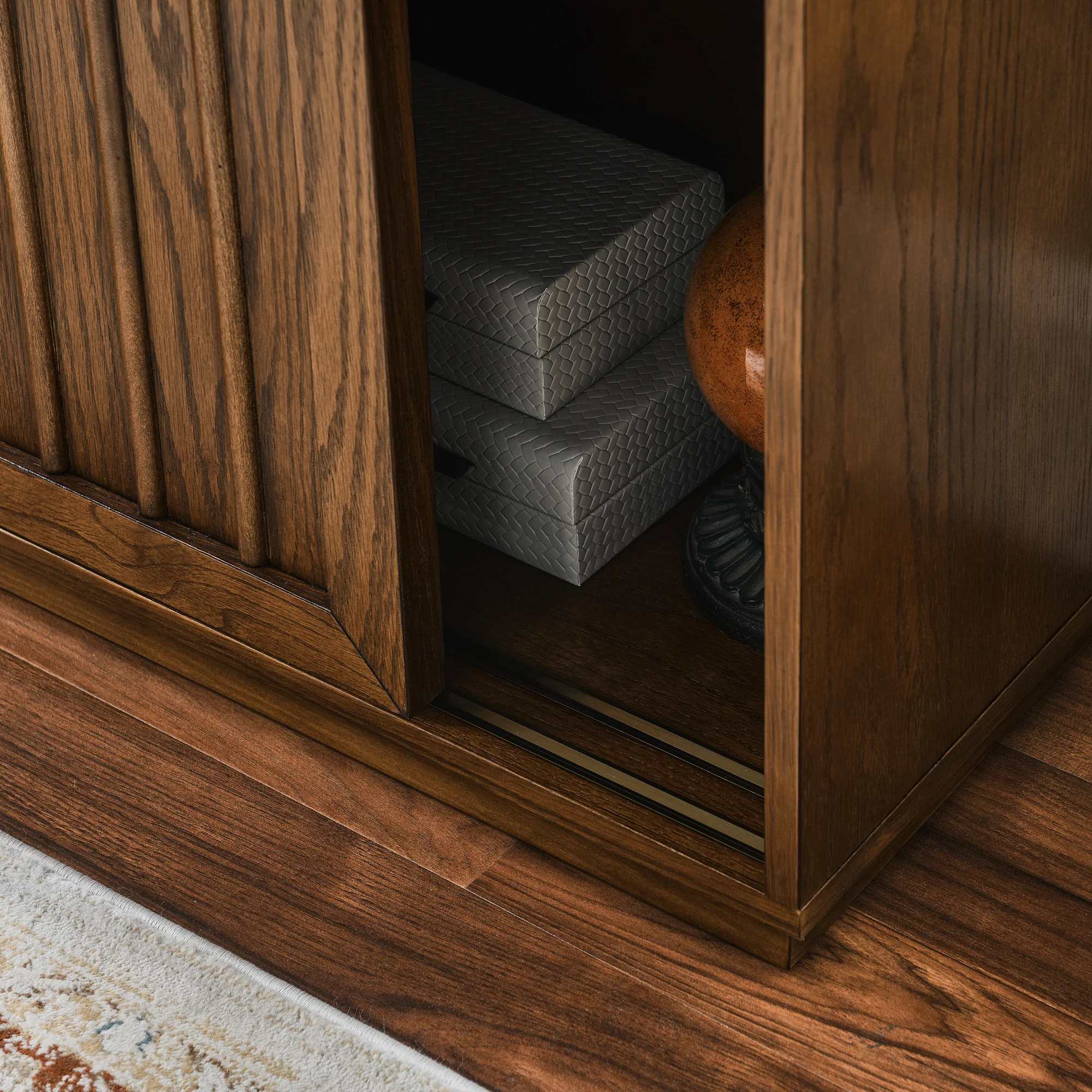 Mid Century Sideboard with 2 Sliding Doors - Image 6