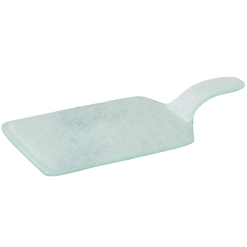 Mini Rectangle Glass Cheese Tray, White