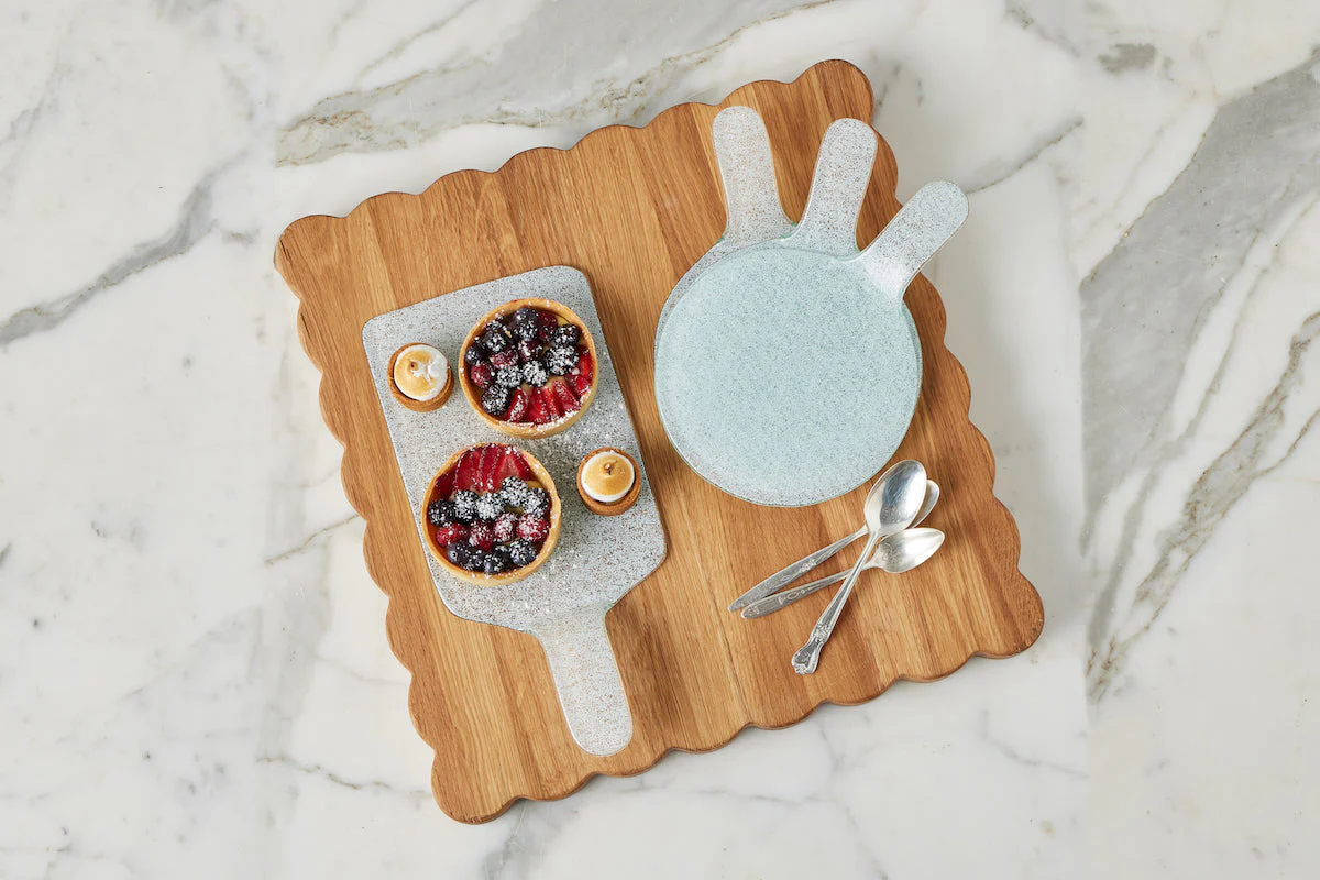 Mini Rectangle Glass Cheese Tray, White - Image 4