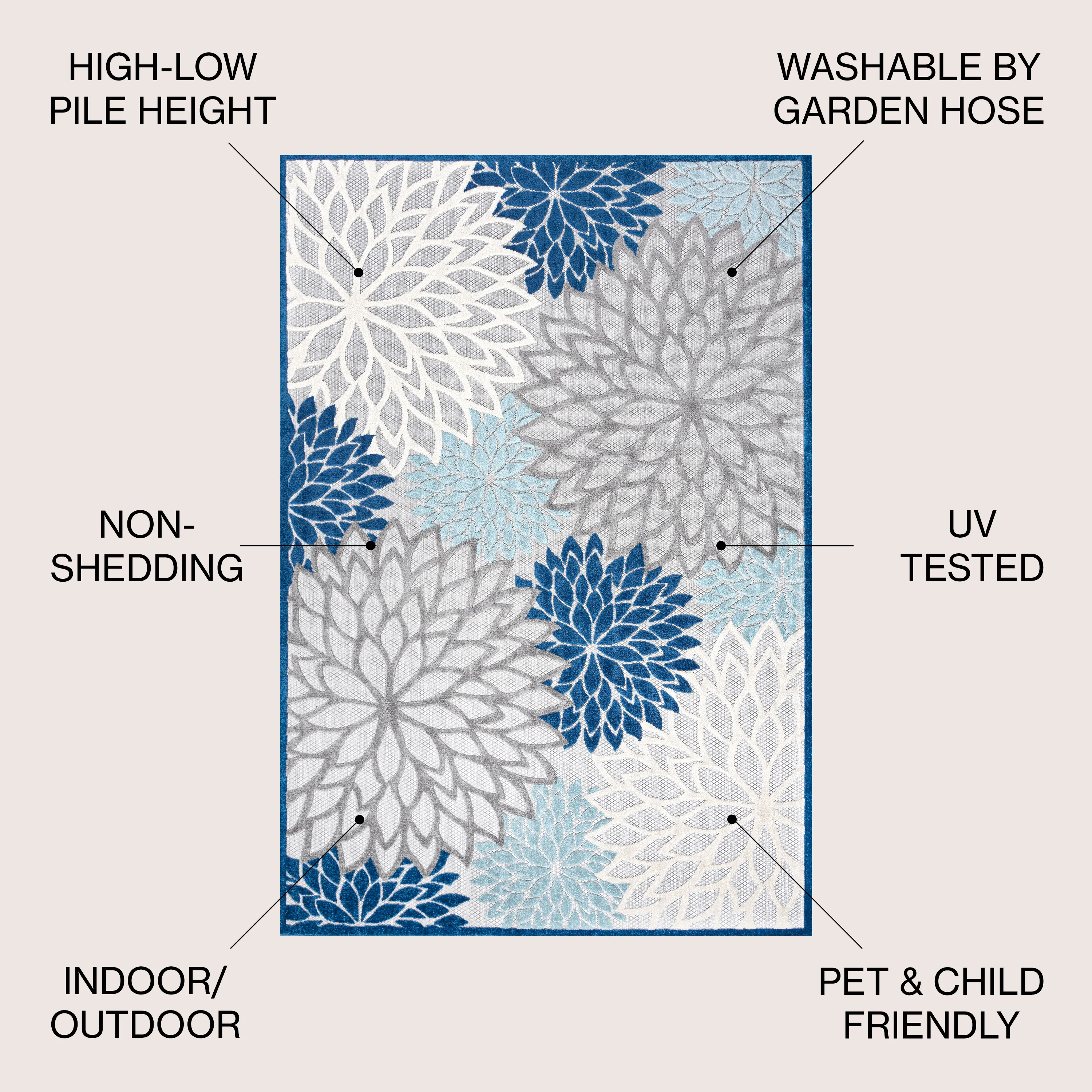 Minori Floral High-Low Indoor/Outdoor Area Rug - Image 63