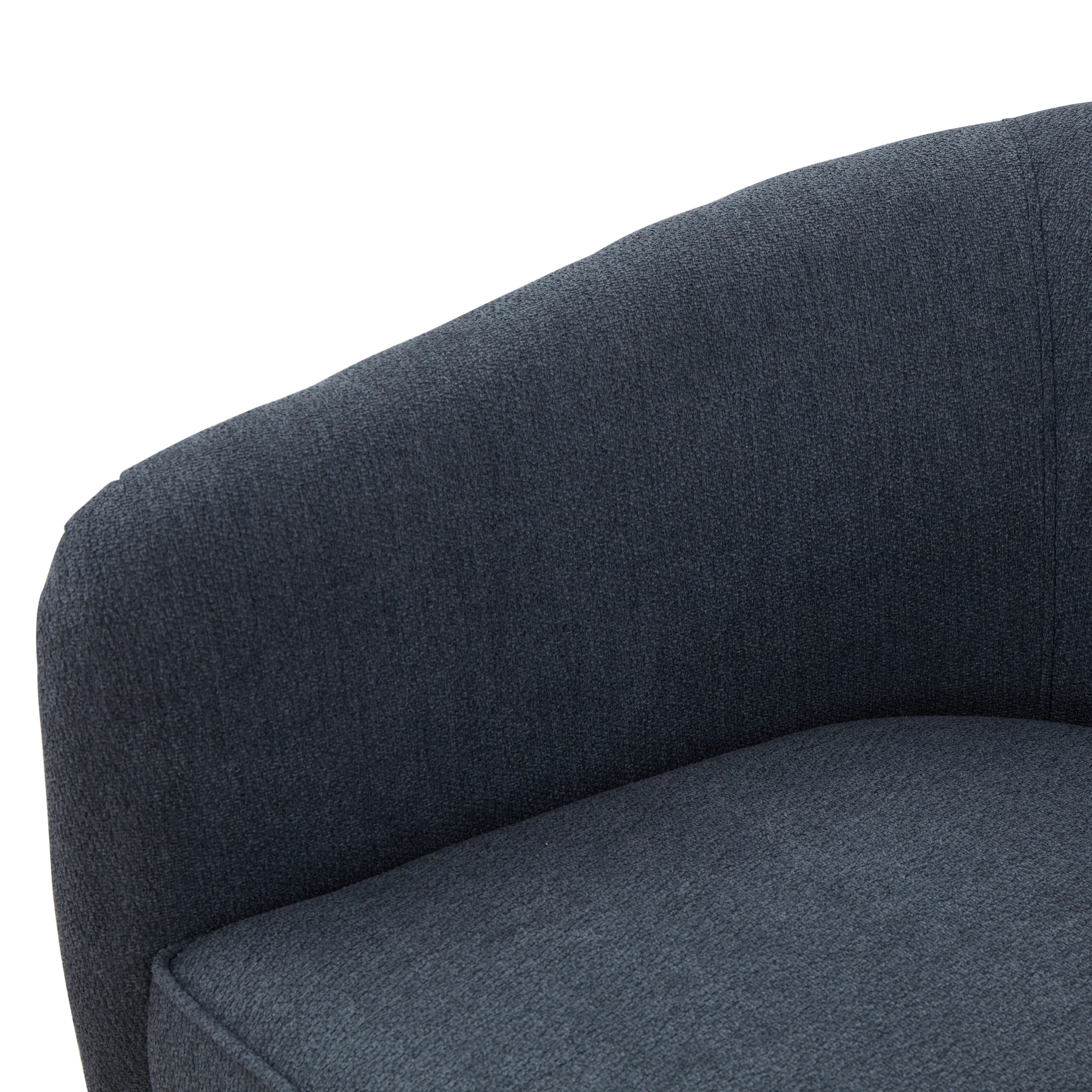 Miramar Swivel Club Accent Chair with Wood Base - Image 13