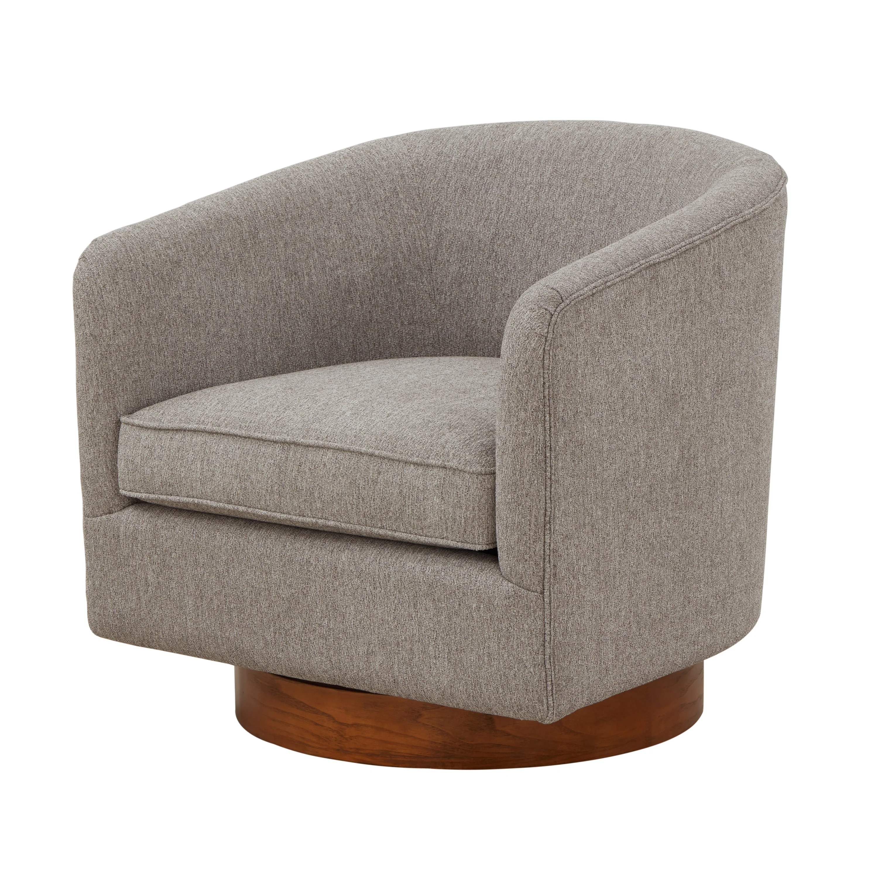 Miramar Swivel Club Accent Chair with Wood Base - Image 27