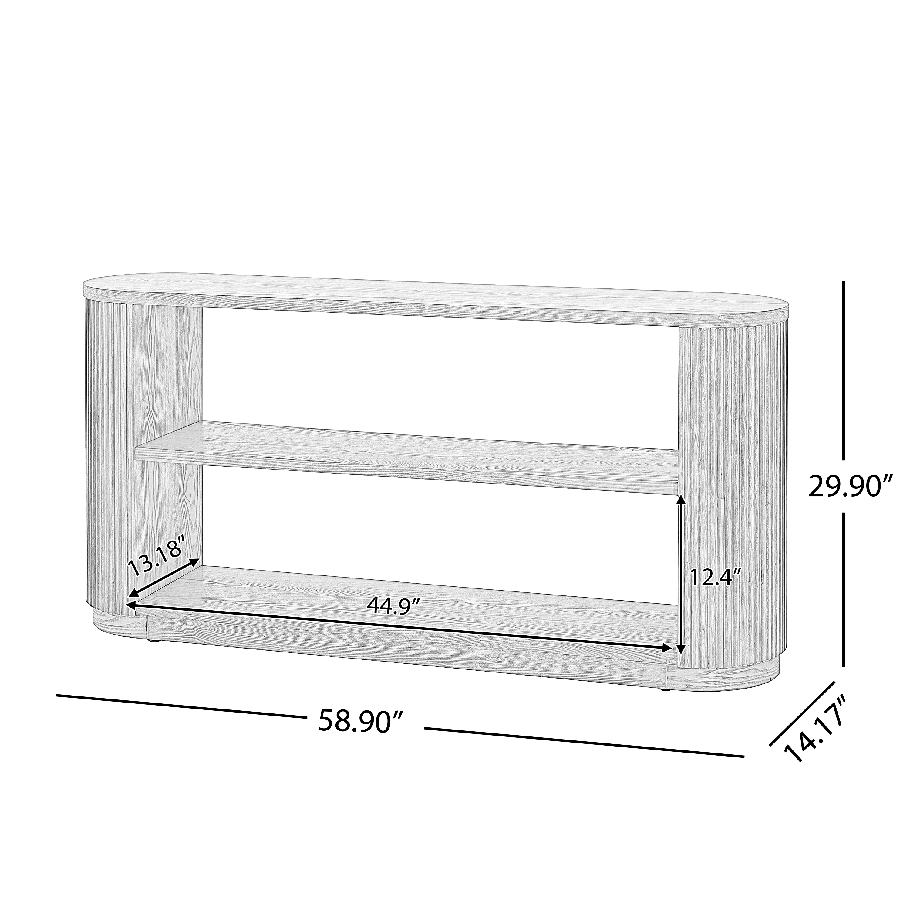 Modern Entryway Console Table with Open Shelf - Image 17