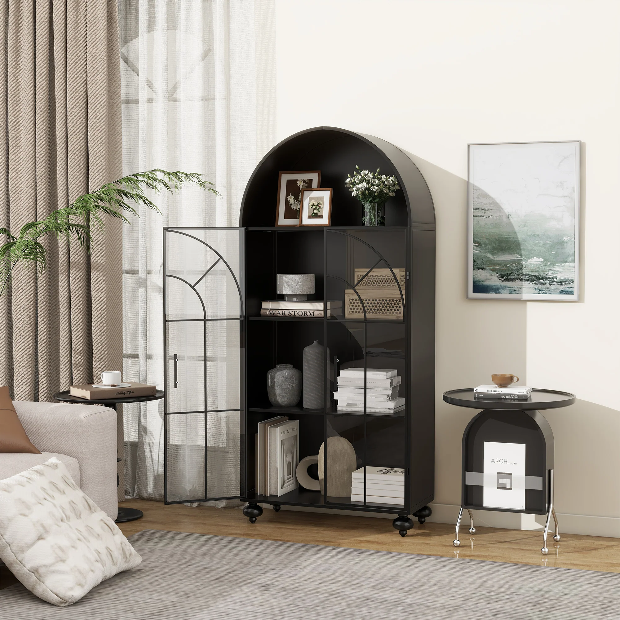 Modern Arched Storage Cabinet - Image 2