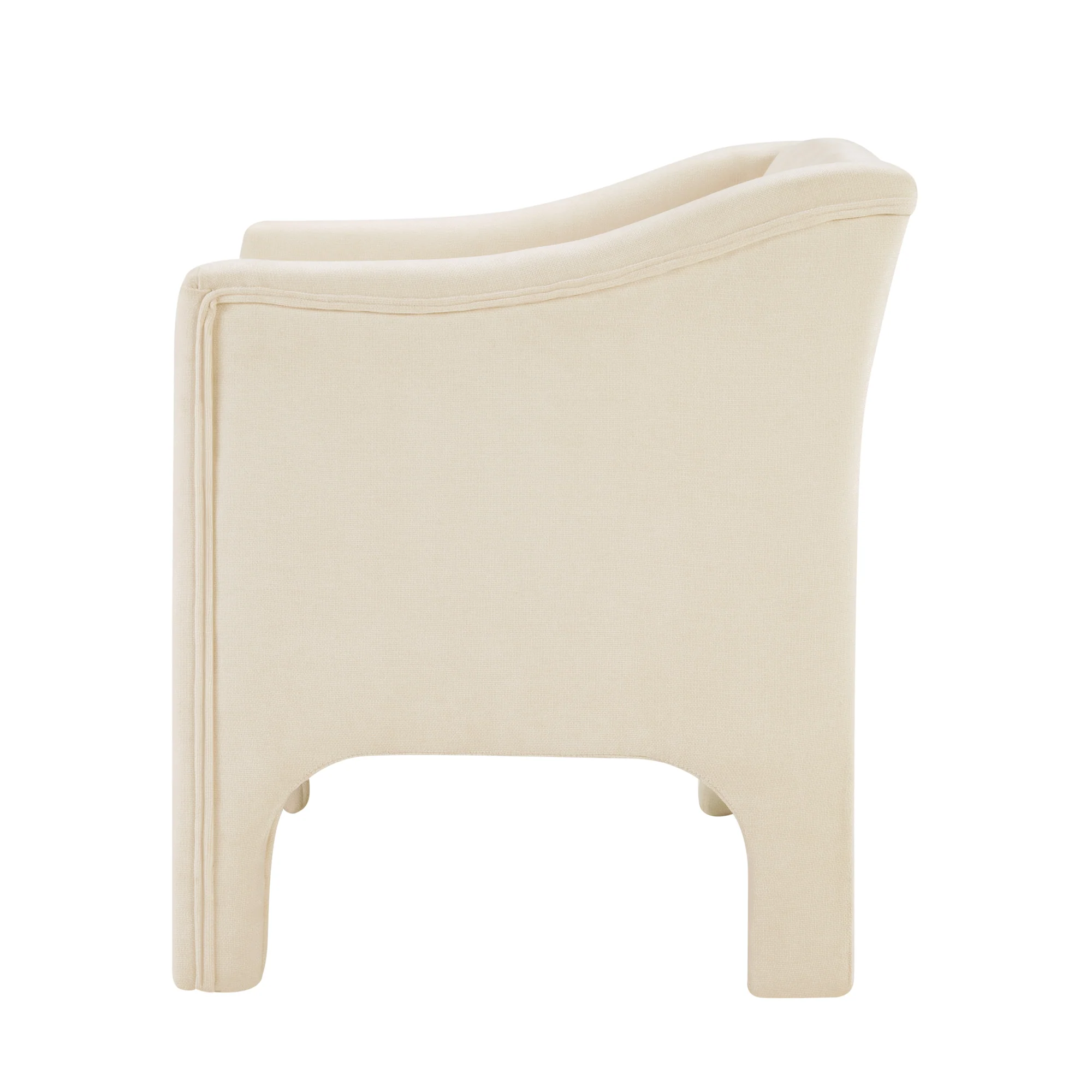 Modern Chenille Barrel Accent Chair with Enclosed Arms - Image 22
