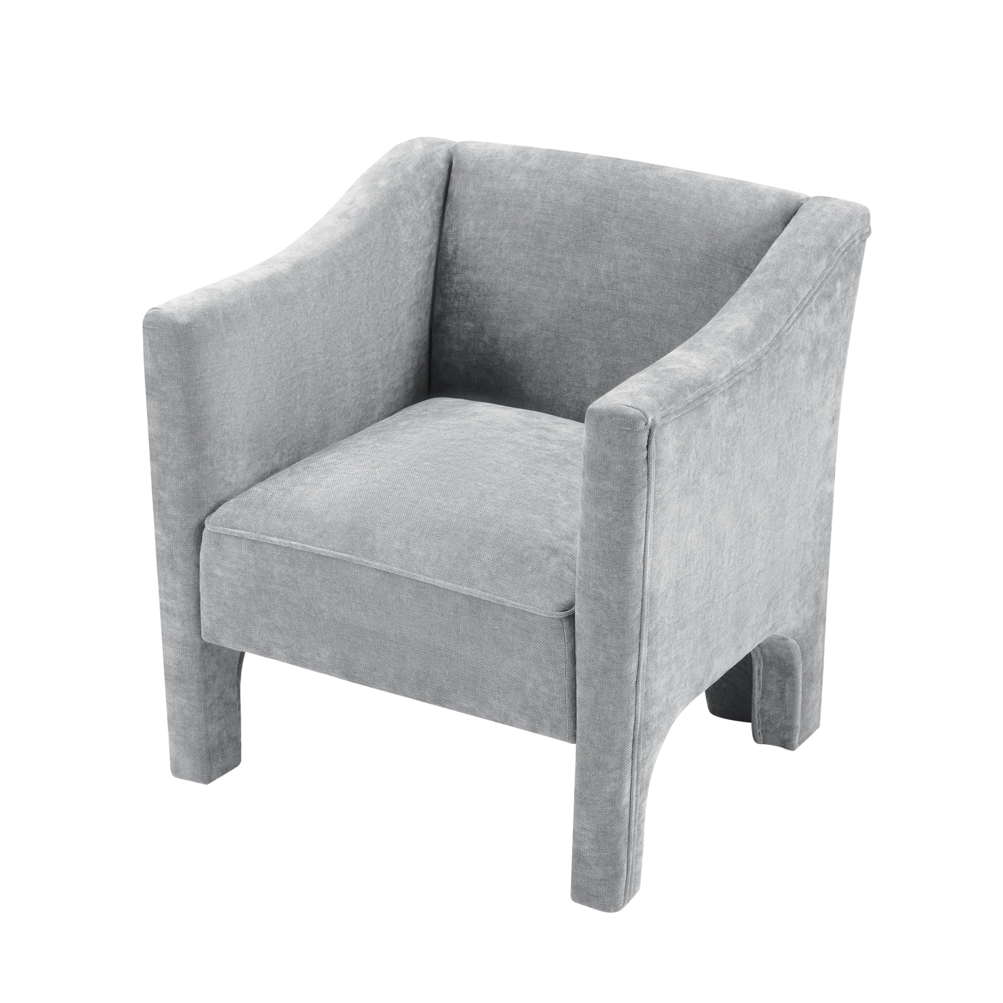 Modern Chenille Barrel Accent Chair with Enclosed Arms - Image 37