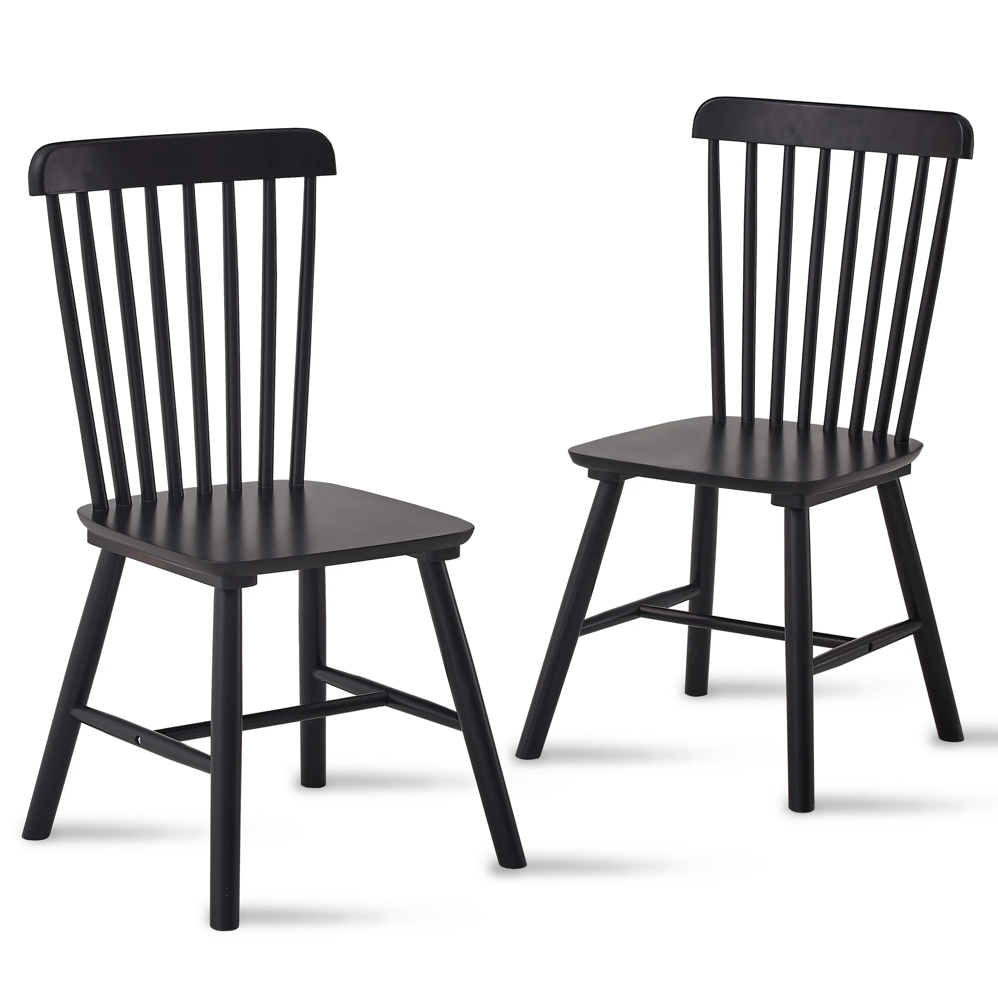Modern Farmhouse Spindle Back Dining Chairs, Set of 4