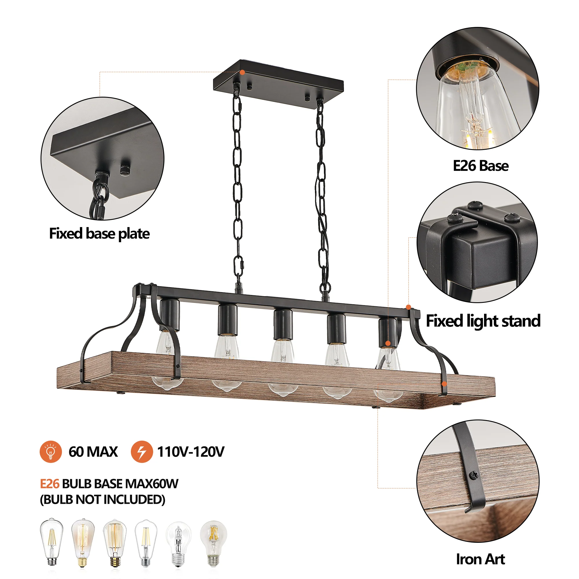 Modern Farmhouse Two-Tone Pendant Light - Image 18