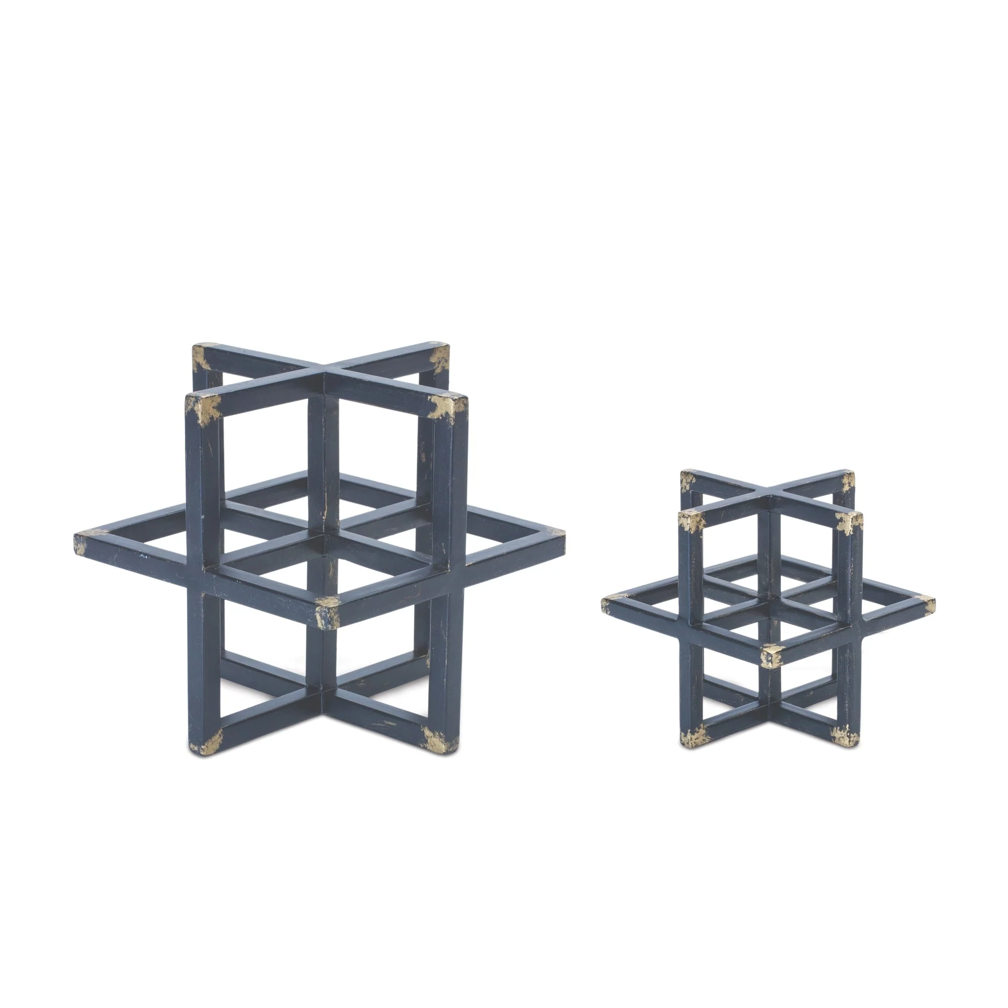Modern Metal Star Sculpture (Set of 2) - Image 2