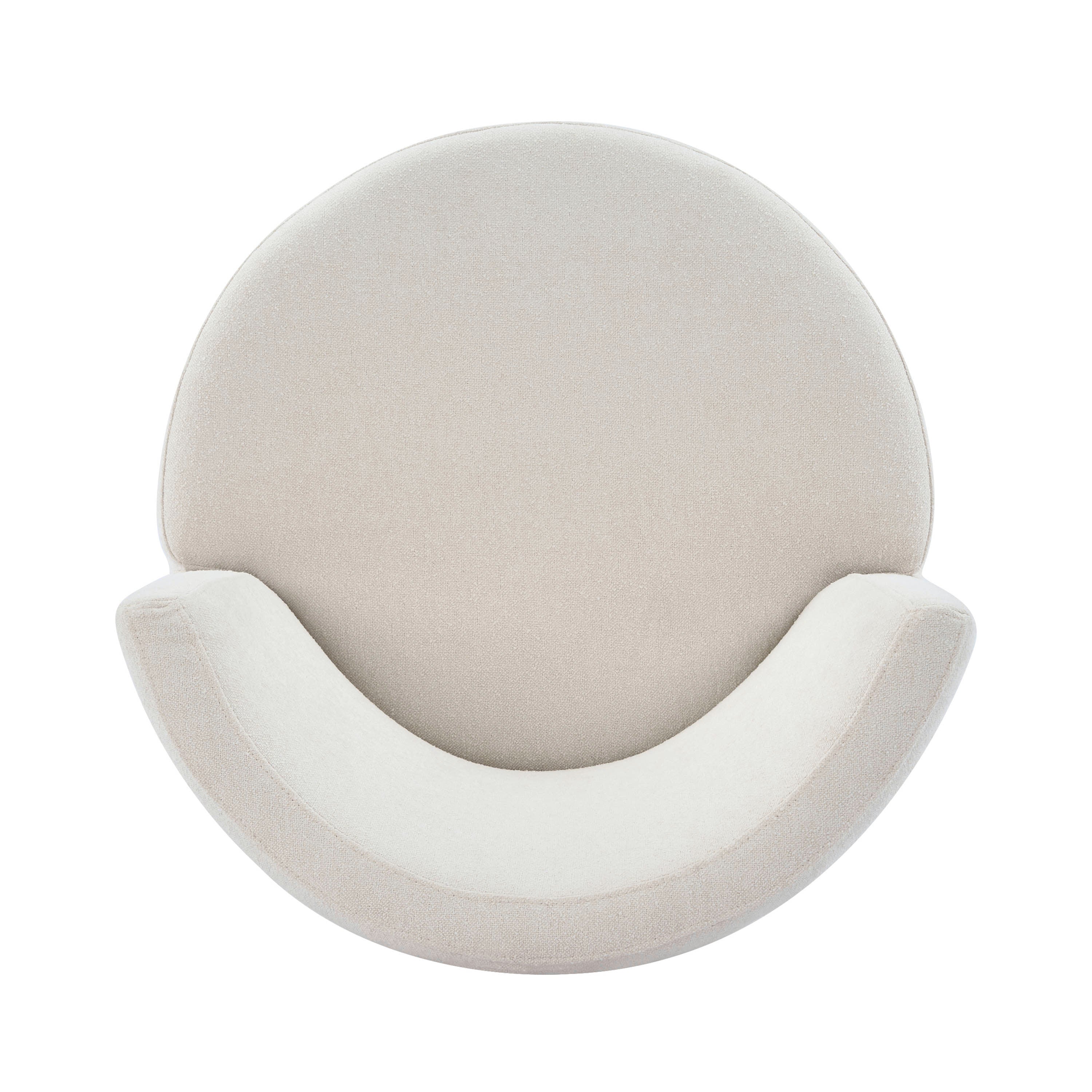 Modern Swivel Upholstered Side Chair in Beige - Image 9