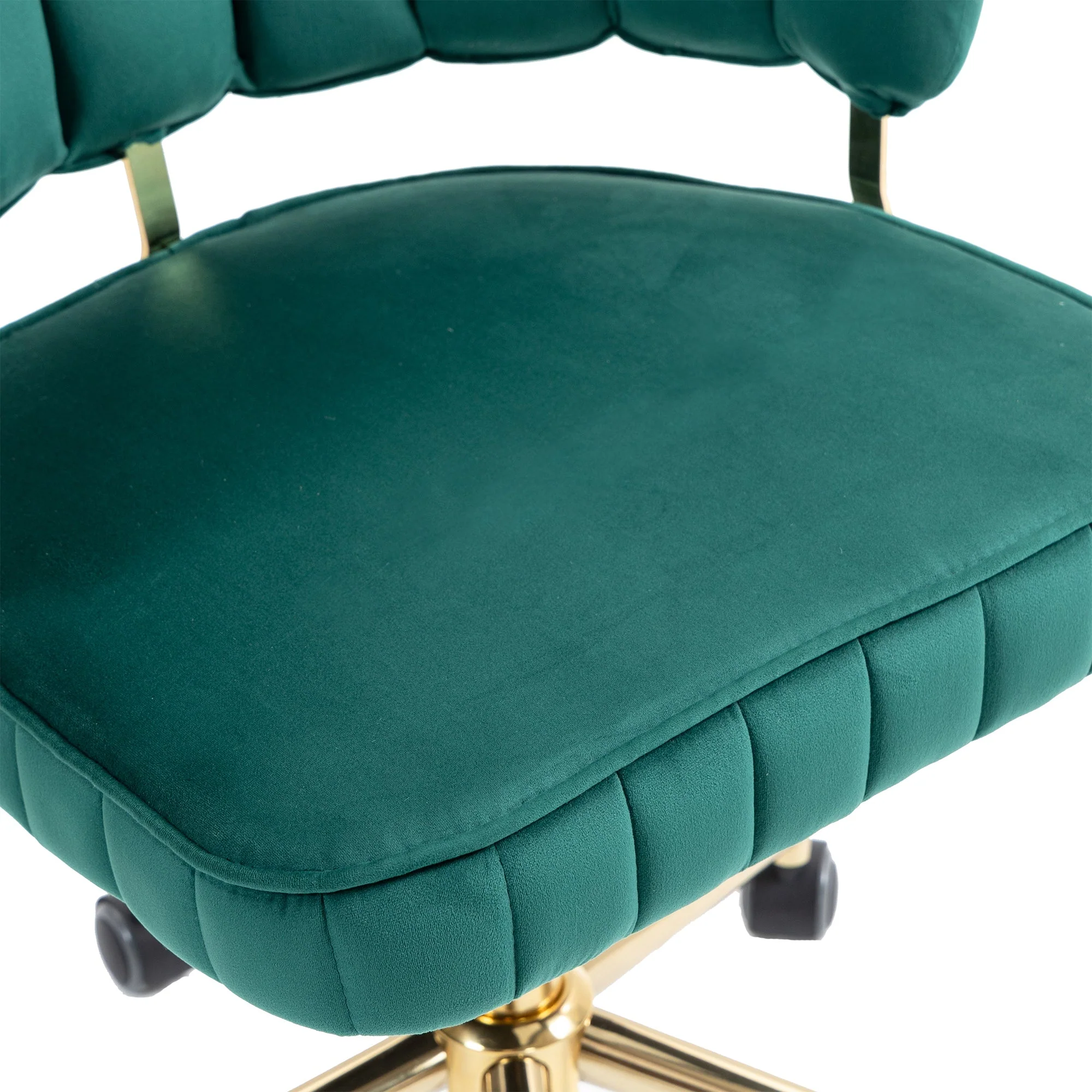 Modern Velvet Home Office Desk Chair with Adjustable Height and Swivel Wheels - Image 44