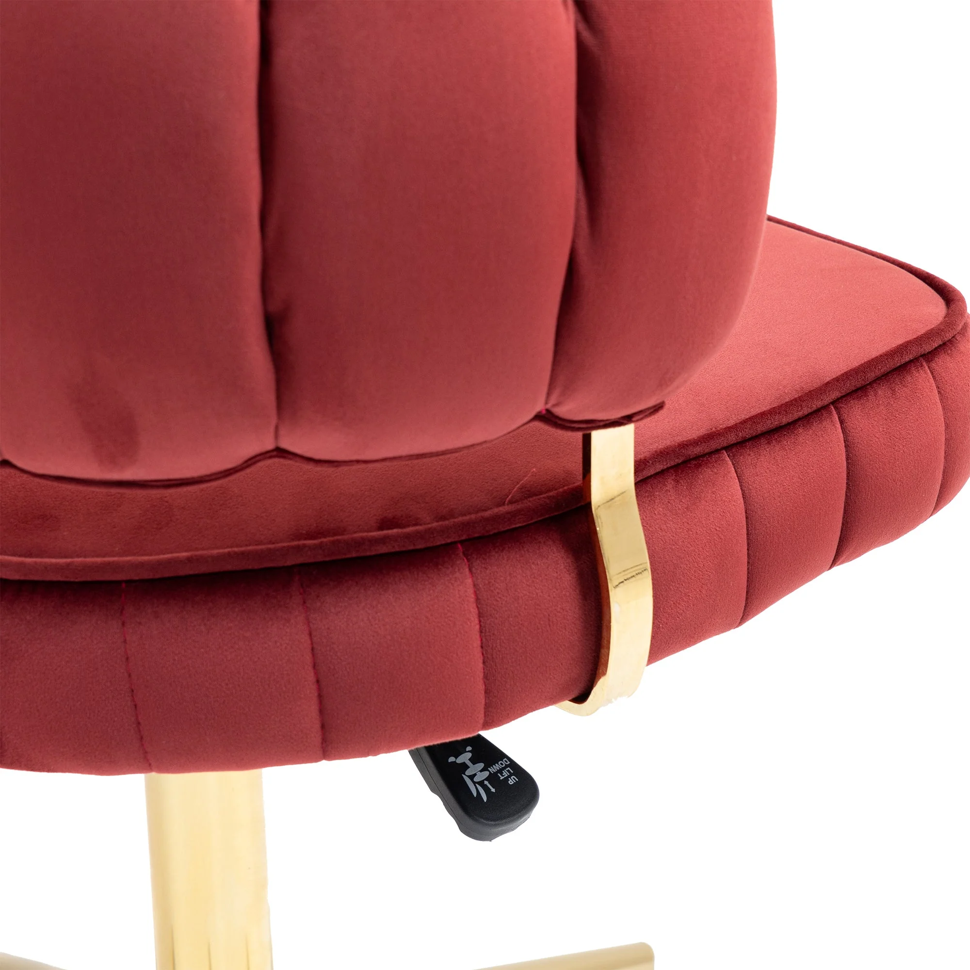 Modern Velvet Home Office Desk Chair with Adjustable Height and Swivel Wheels - Image 94