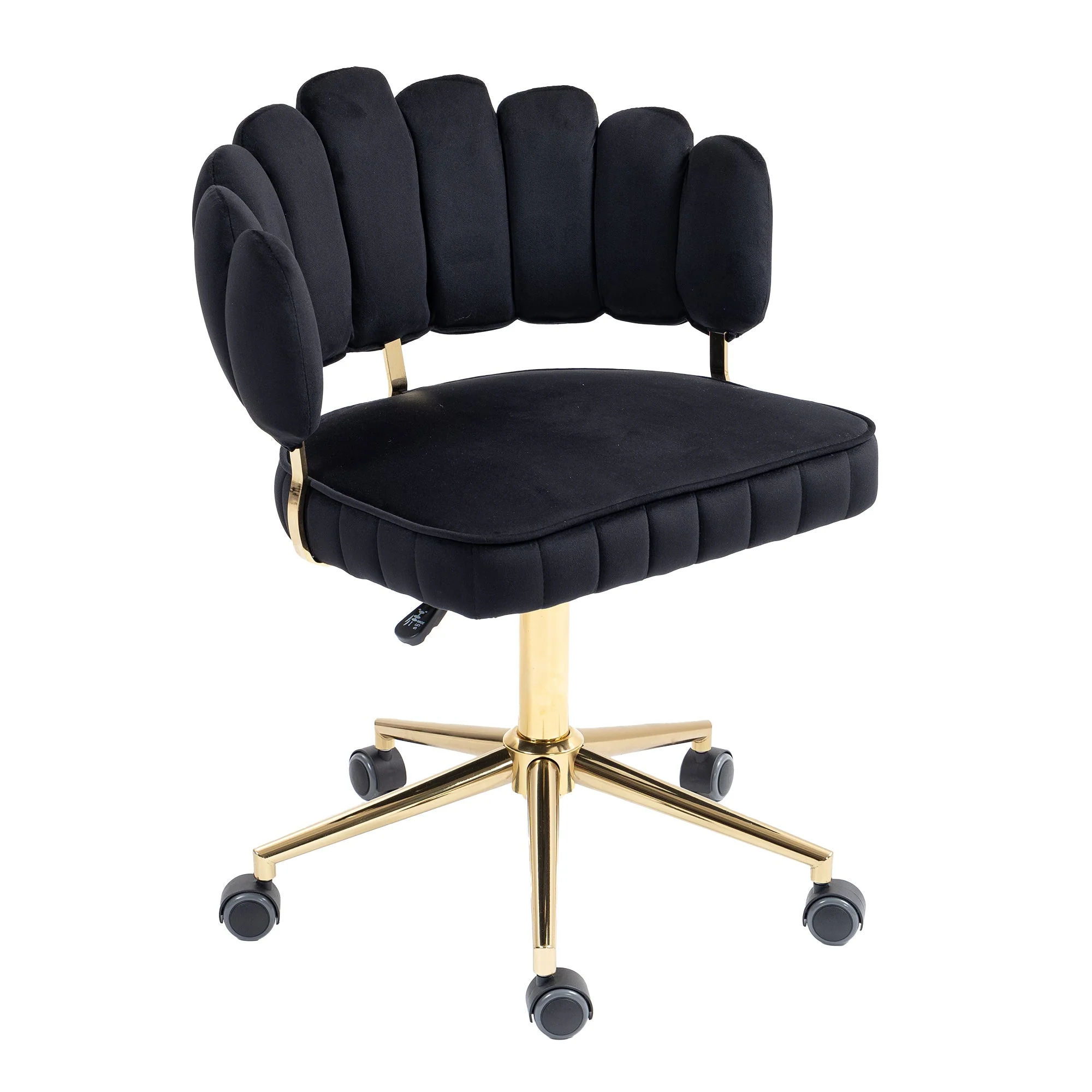 Modern Velvet Home Office Desk Chair with Adjustable Height and Swivel Wheels - Image 97