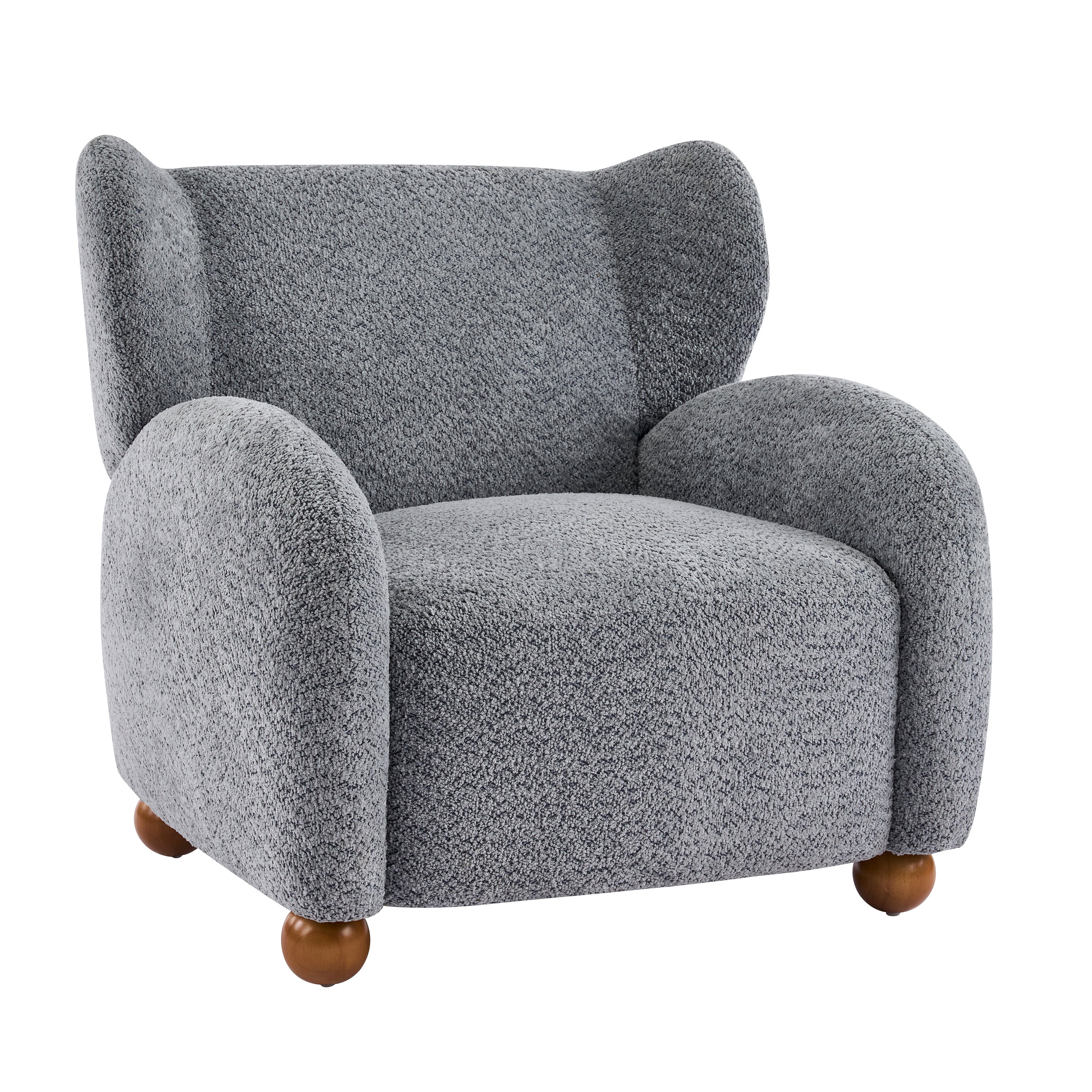 Modern Wingback Club Accent Chair with Round Feet