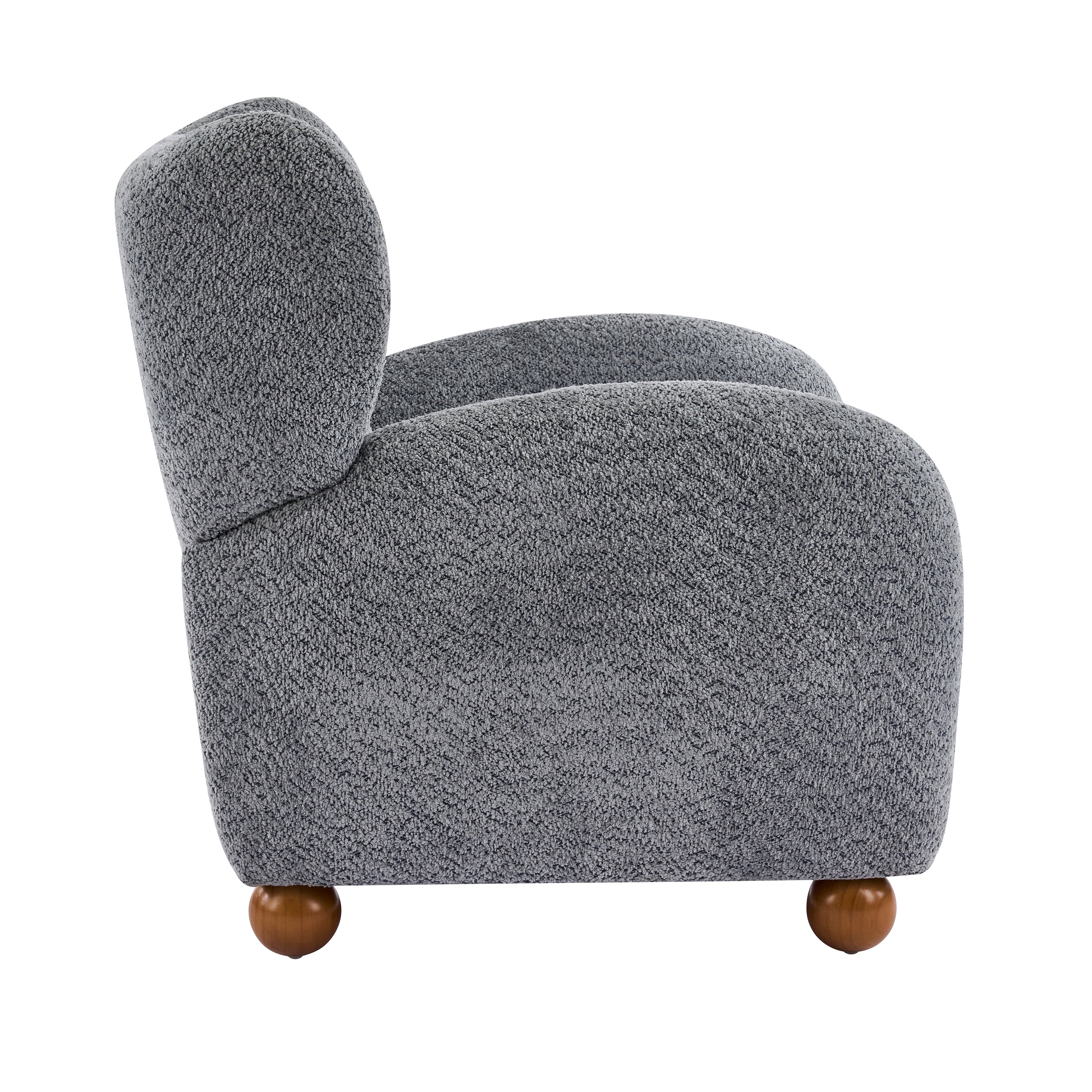 Modern Wingback Club Accent Chair with Round Feet - Image 4
