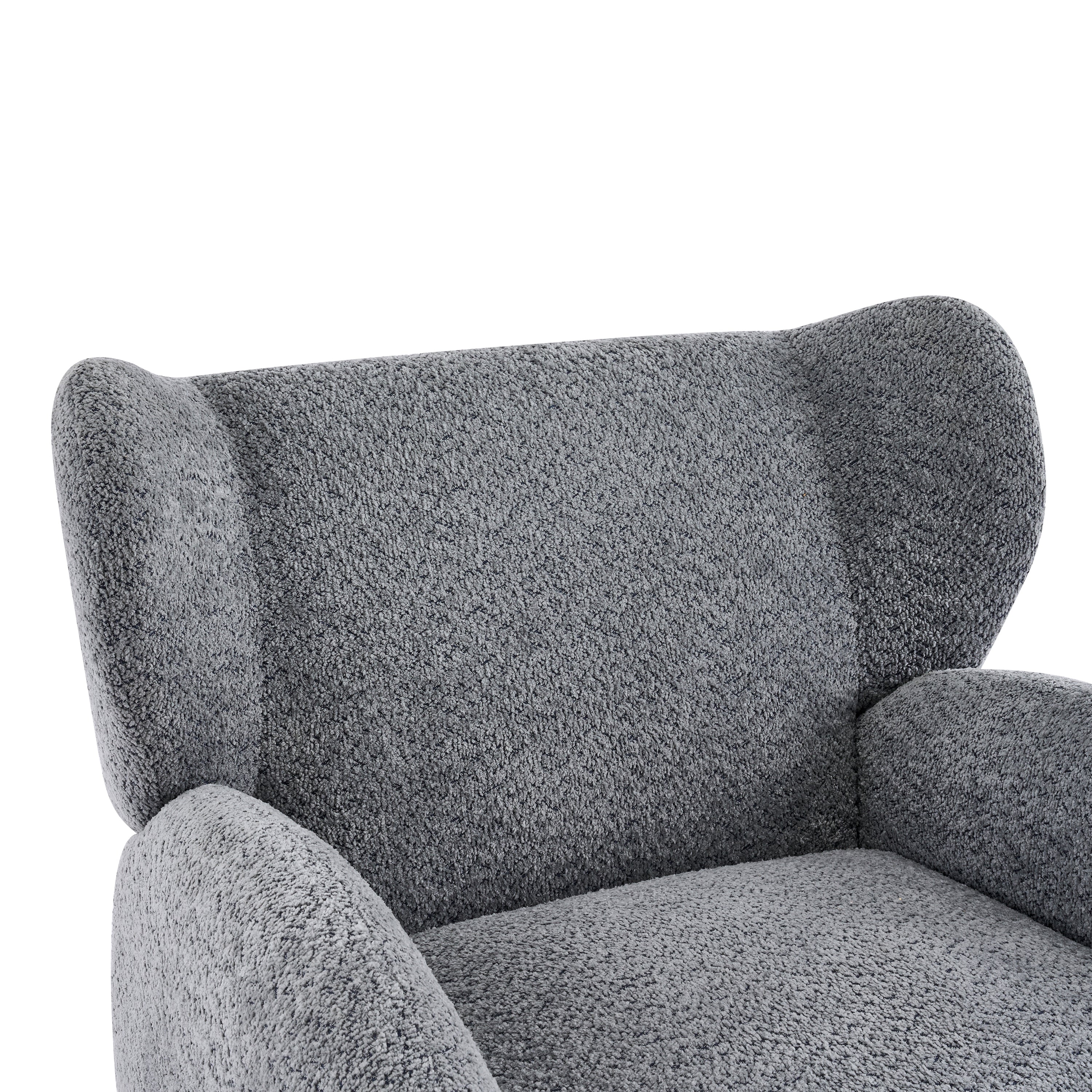 Modern Wingback Club Accent Chair with Round Feet - Image 9