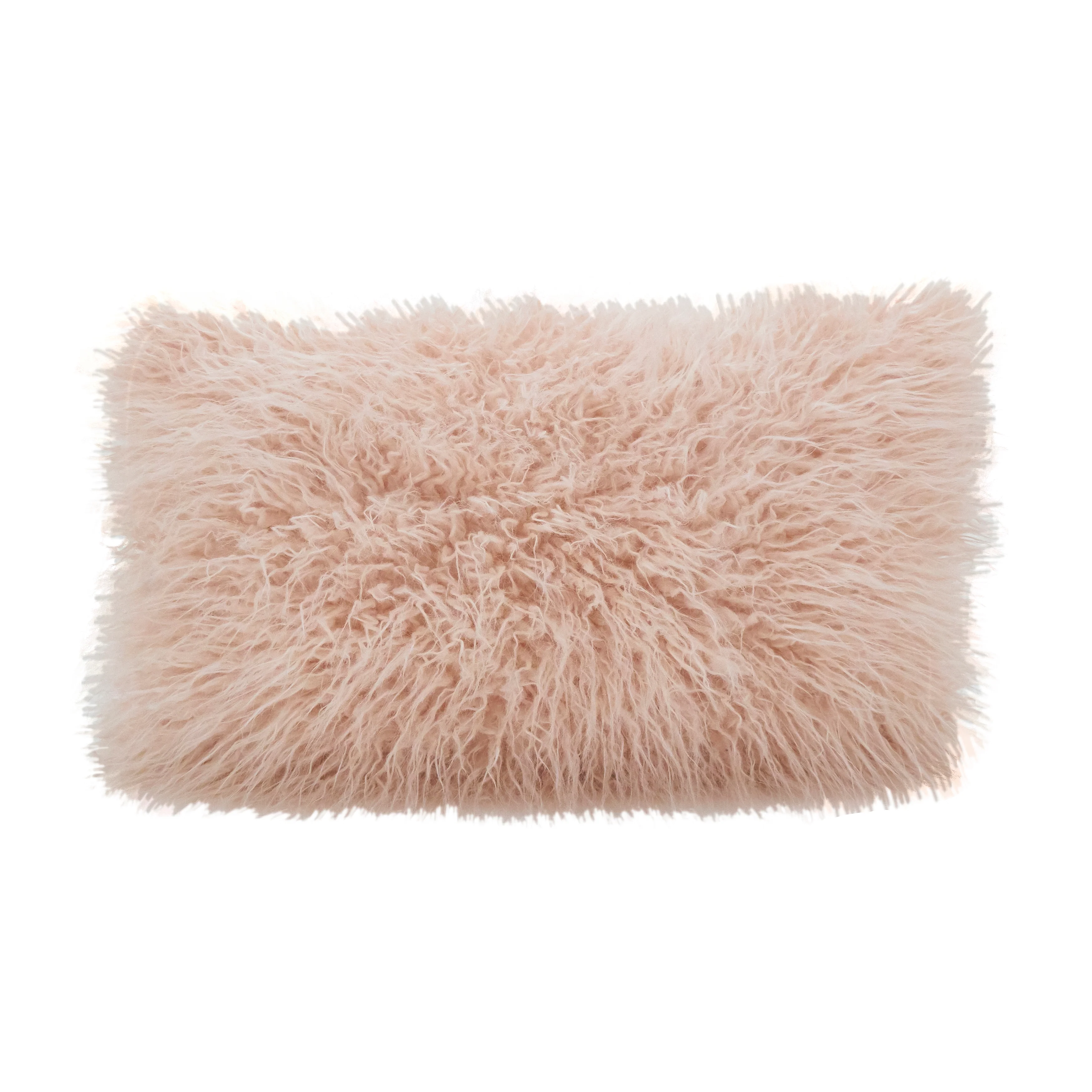 Mongolian Faux Fur Poly Filled Throw Pillow - Image 29