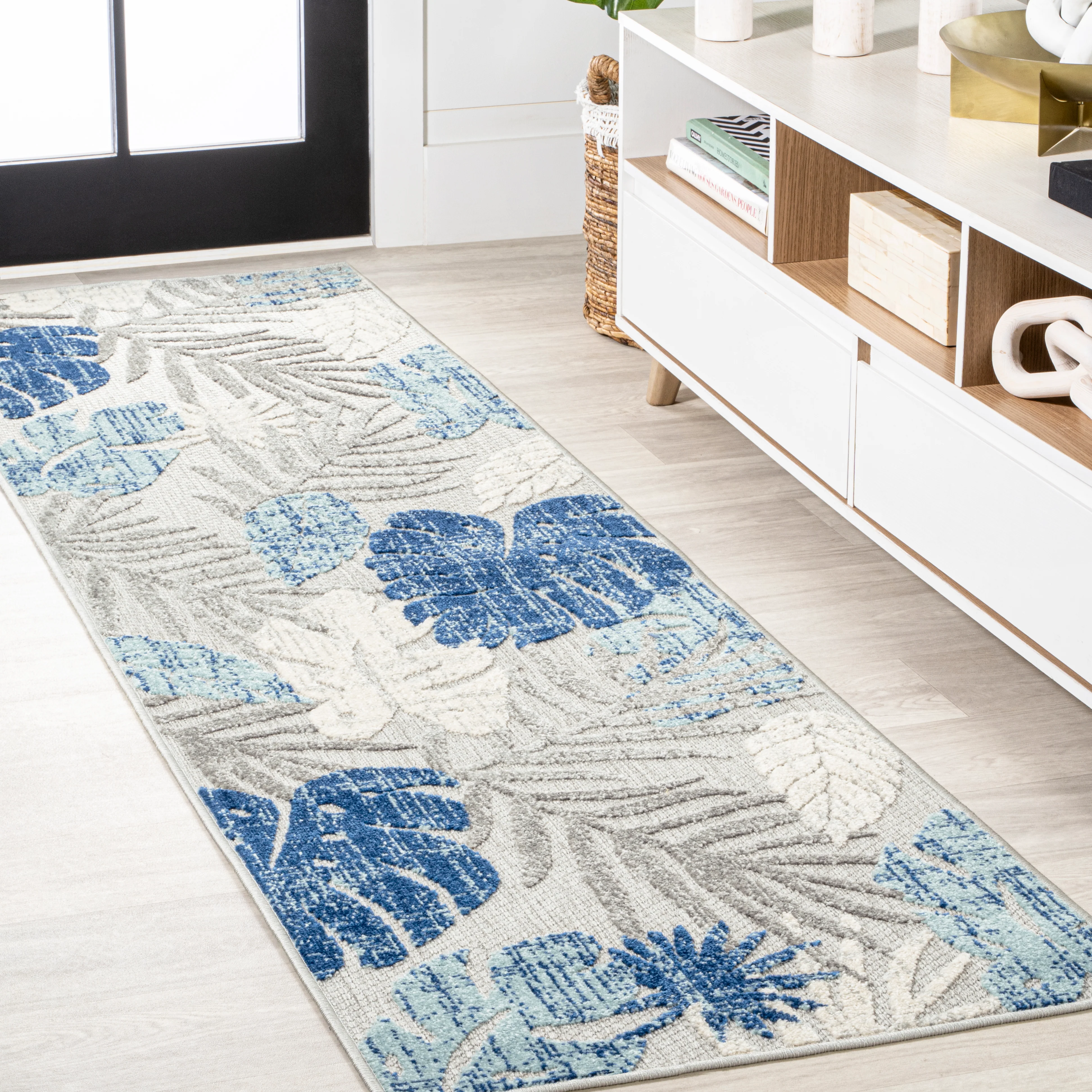 Monstera Tropical Leaf High-Low Indoor/Outdoor Area Rug - Image 20