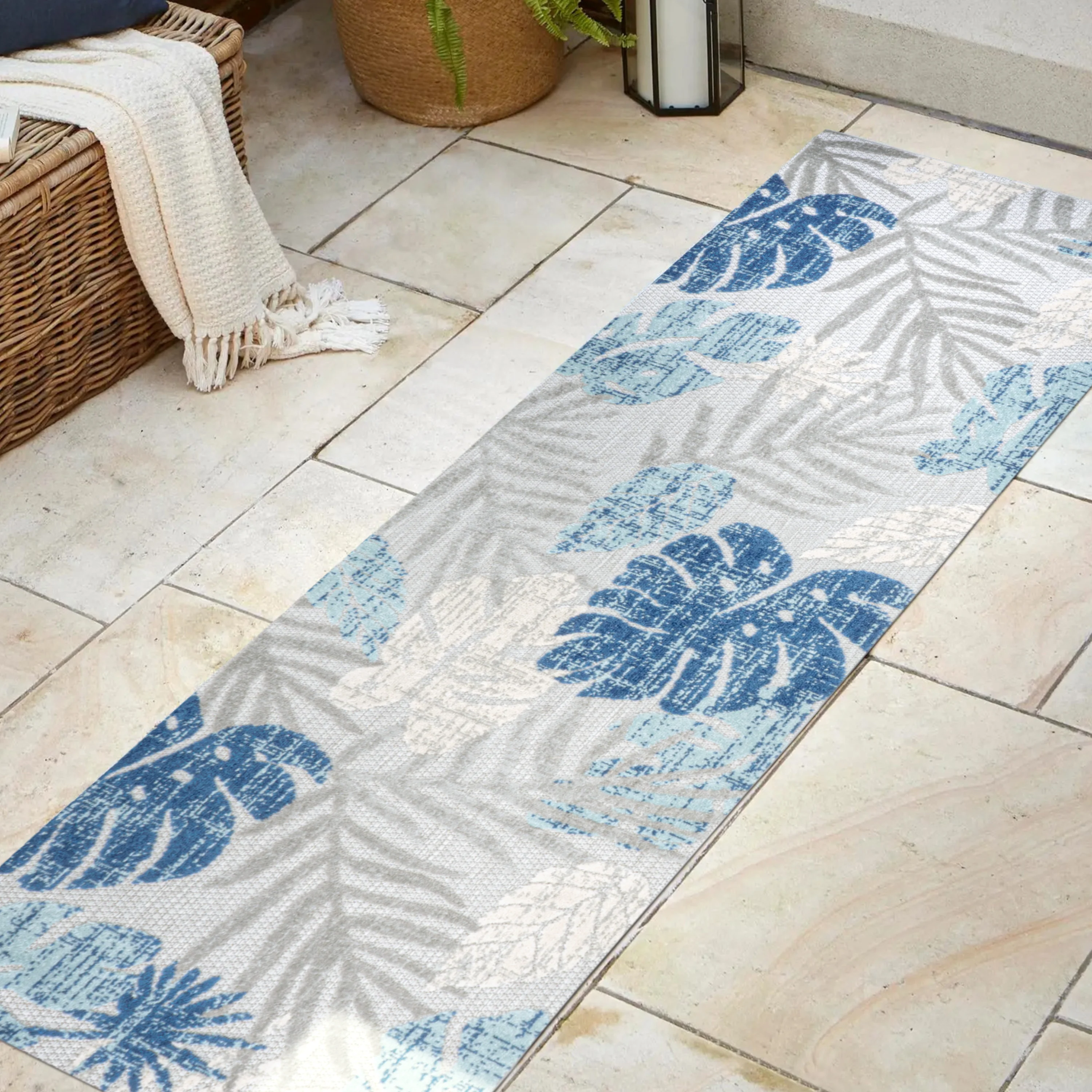 Monstera Tropical Leaf High-Low Indoor/Outdoor Area Rug - Image 21