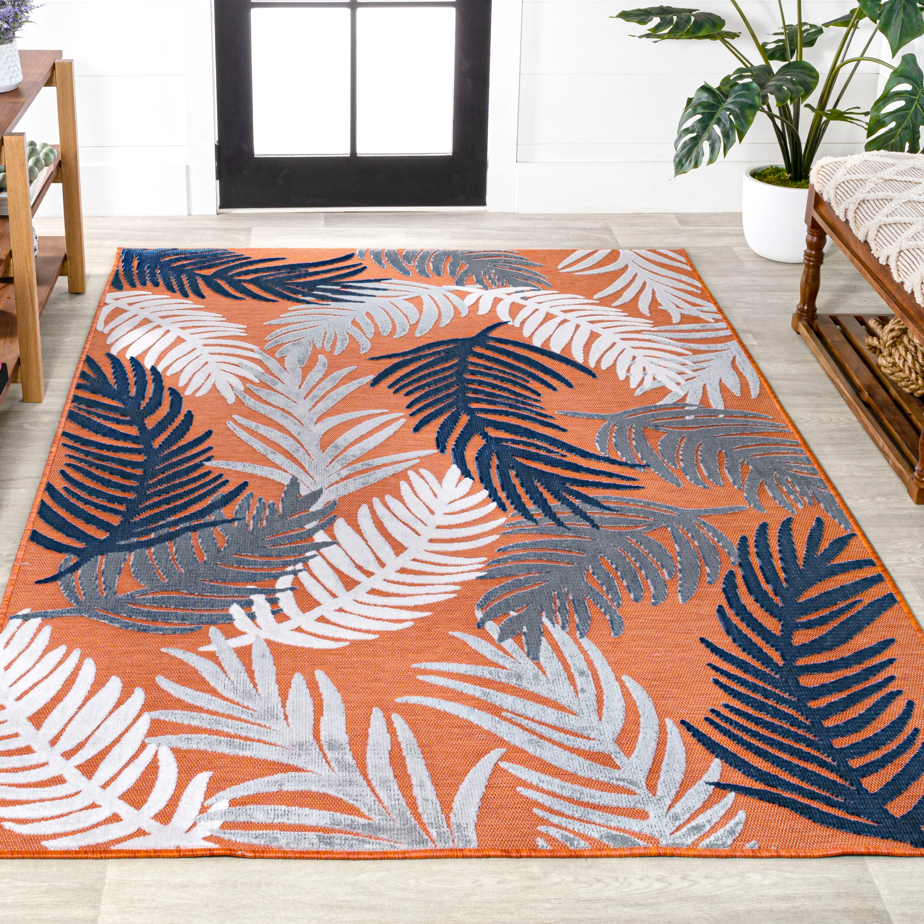 Montego High-Low Tropical Palm Indoor/Outdoor Area Rug - Image 16