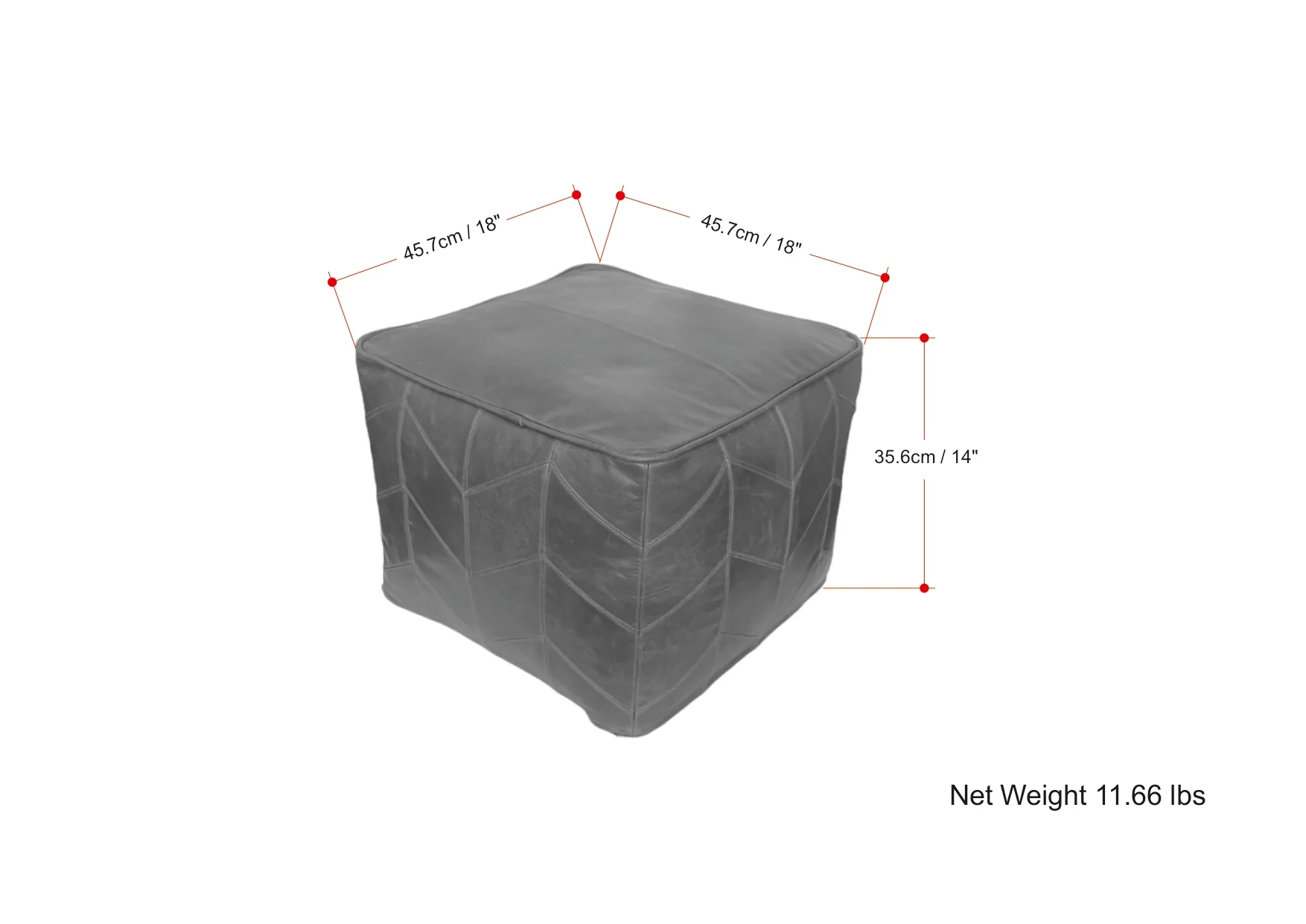 Morden Square Pouf - Image 5